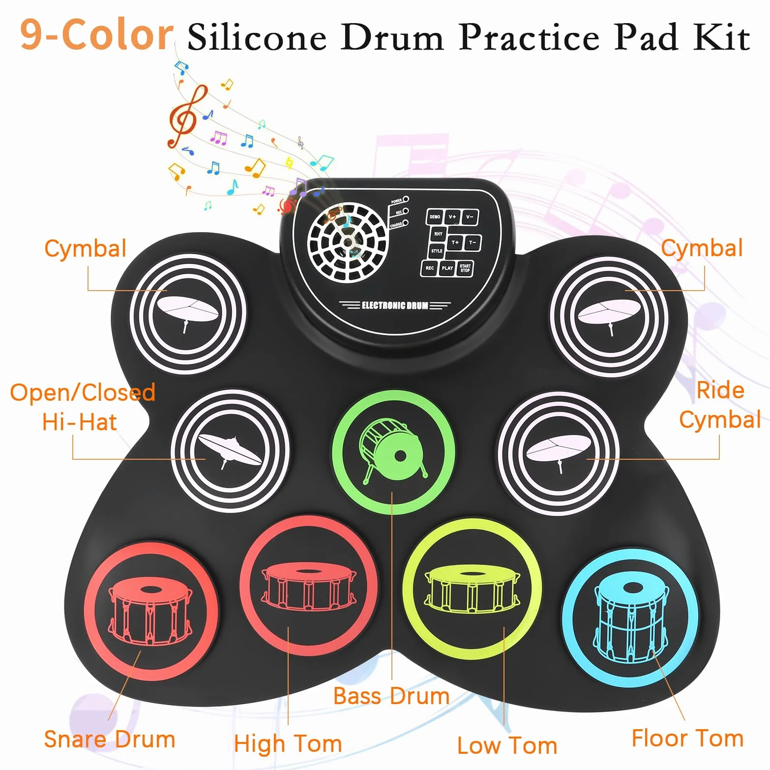 Batteria Elettronica per Adulti e Bambini - Strumento Musicale Professionale con Cuffie, Luci e Effetti Sonori - Ideale per Principianti ed Esperti