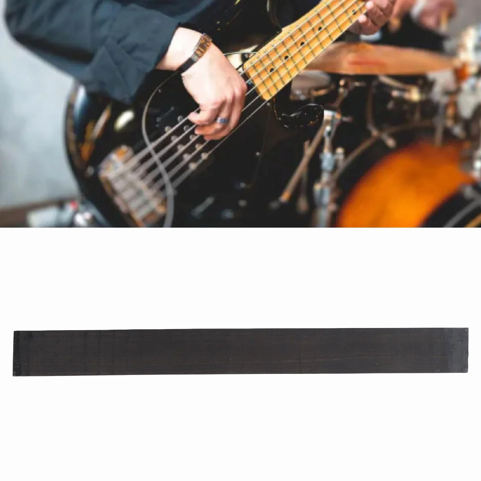 Alomejor Tastiera per Basso Elettrico Fai da Te, Sostituzione di Strumenti a Corde per Chitarra Elettrica (BLACK)