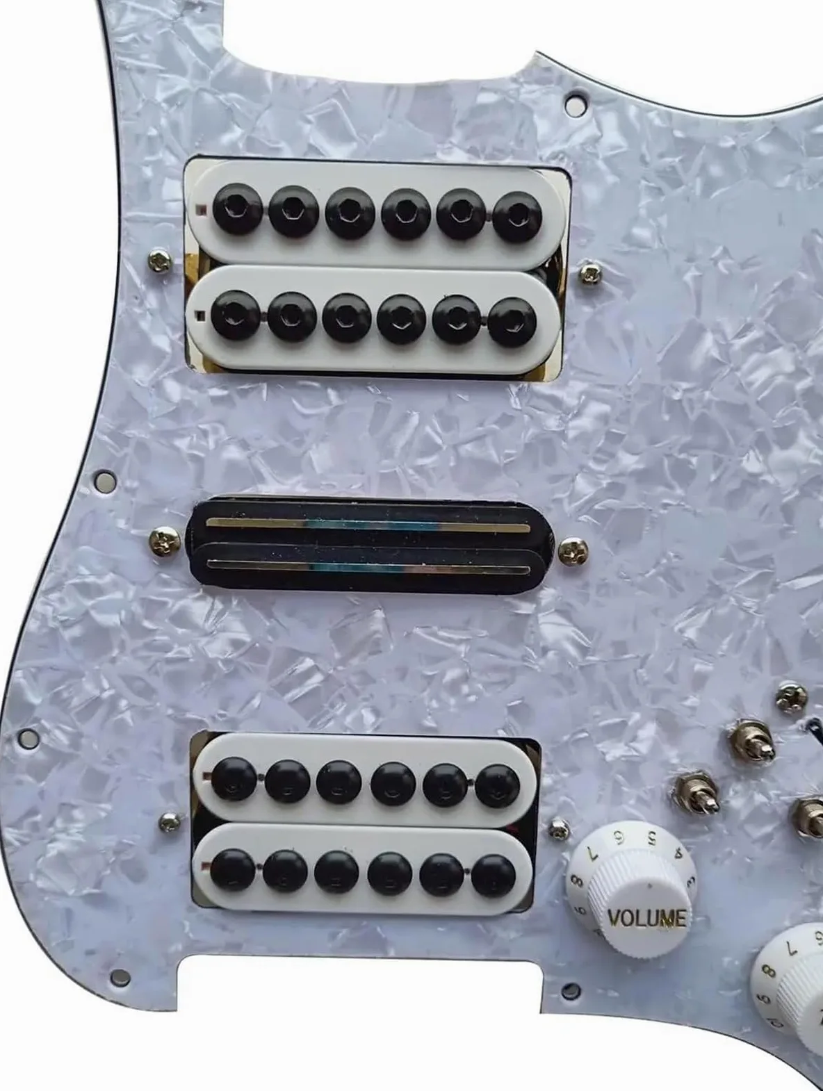 pickup per battipenna pre-cablato Mini Humbucker Pickup HSH Precablati Ad Alto Rendimento Multi 4 Switch Single Cut 20 Toni Parti Di Ricambio Per Chitarra Elettrica(3/4)