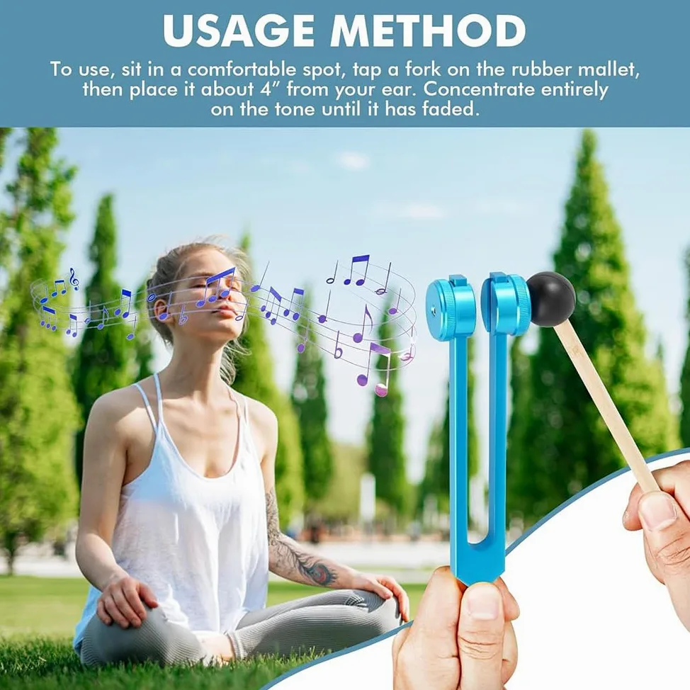 Diapason Curativo,Diapason Neurologici,12 PCS Diapason In Scatole Di Alluminio,Mantengono l'Armonia Di Mente,Adatti Per La Meditazione Terapeutica,La Terapia Dei Chakra,La Liberazione Dallo Stress