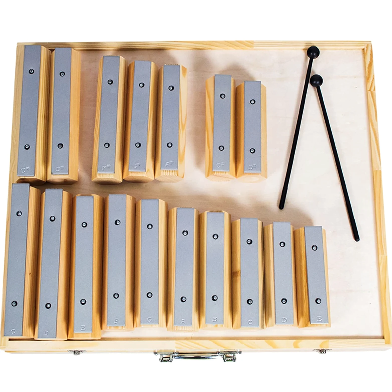 Xilofono Xilofono Portatile Professionale A 17 Tasti con Piastra in Alluminio Glockenspiel