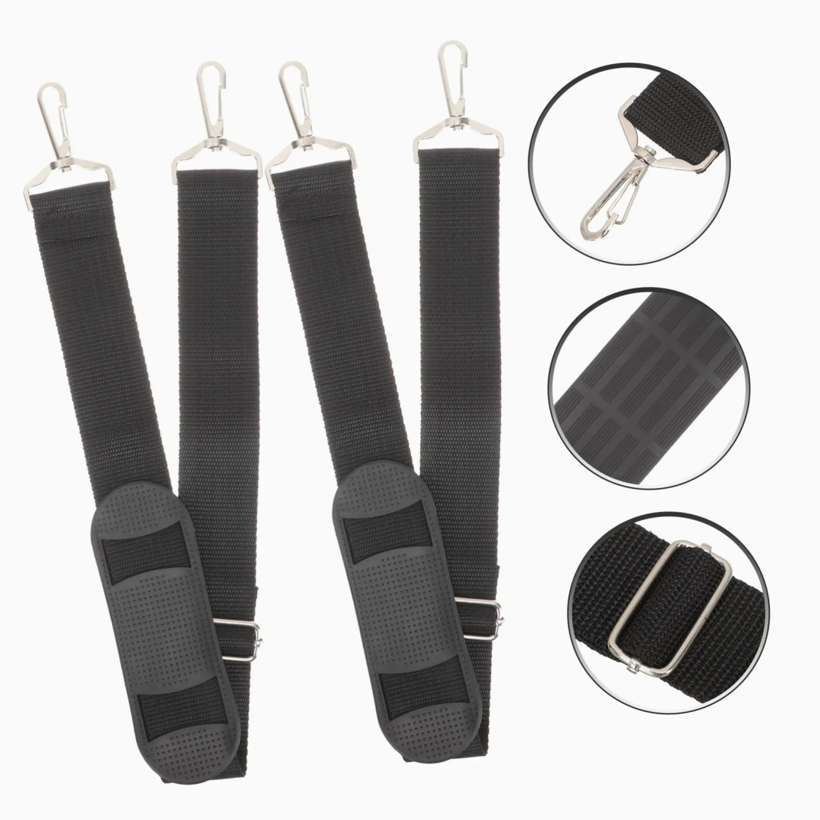 2 Pezzi Tracolla per Custodia Violino Nero Regolabile Fibbia Metallica | Canvas Resistente allo Sporco, Pulizia Semplice, per Performance All'aperto, Accessorio in Coppia