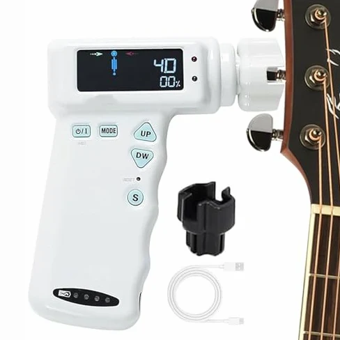 Accordatore intelligente per chitarra, accordatore elettrico automatico professionale con display LCD a colori, batteria al litio integrata, multifunzionale per chitarre e ukulele