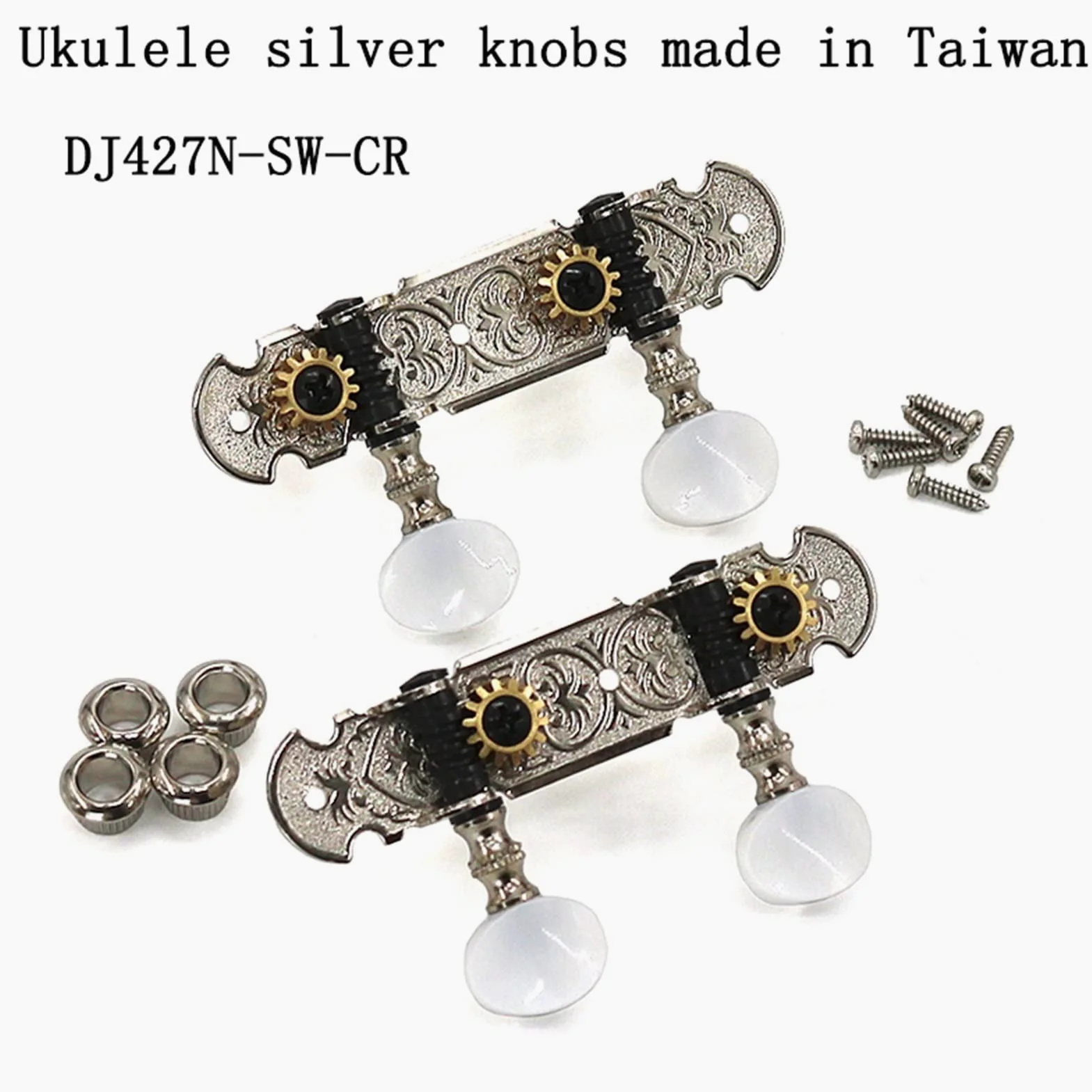 Meccanico accordatore Ukulele Tuning Pegs Pulsante Strings Sintonizzatori Accessori Per La Testa Ukulele Parte +6 Viti Alta Qulity Golden
