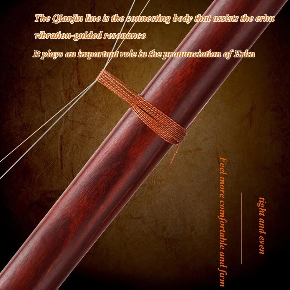 Cinese Erhu, Professionale 2 Stringhe Violino + Accessori Gratuiti Strumenti Nazionali Tradizionali Erhu per Principianti, Test di Valutazione, Adulti, Bambini in Generale