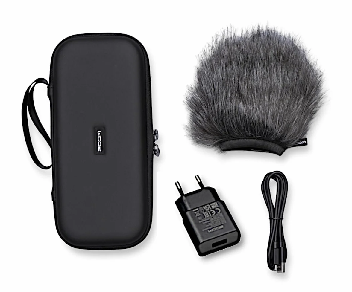 Zoom - APH-6e (versione UE), pacchetto di accessori per il registratore per cellulare H6essential, custodia, parabrezza, adattatore di alimentazione, cavo USB-C