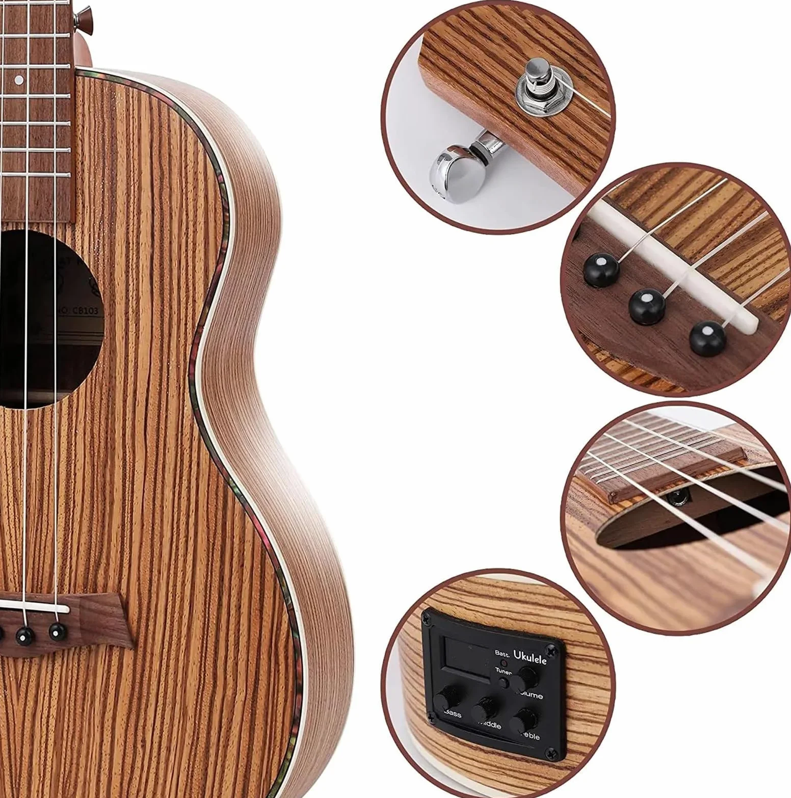 Ukulele Set Ukulele Baritono Da 30 Pollici Per Ukulele Elettrico Per Principianti Adulti E Giocatori Professionisti