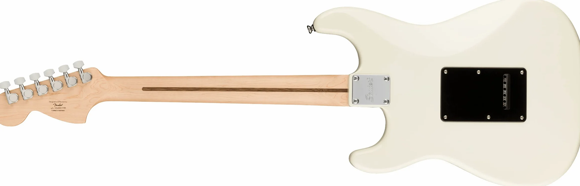 Fender by Squier Affinity Series Stratocaster HH Chitarra Elettrica, Tastiera in Lauro, Battipenna Nero, Olympic White