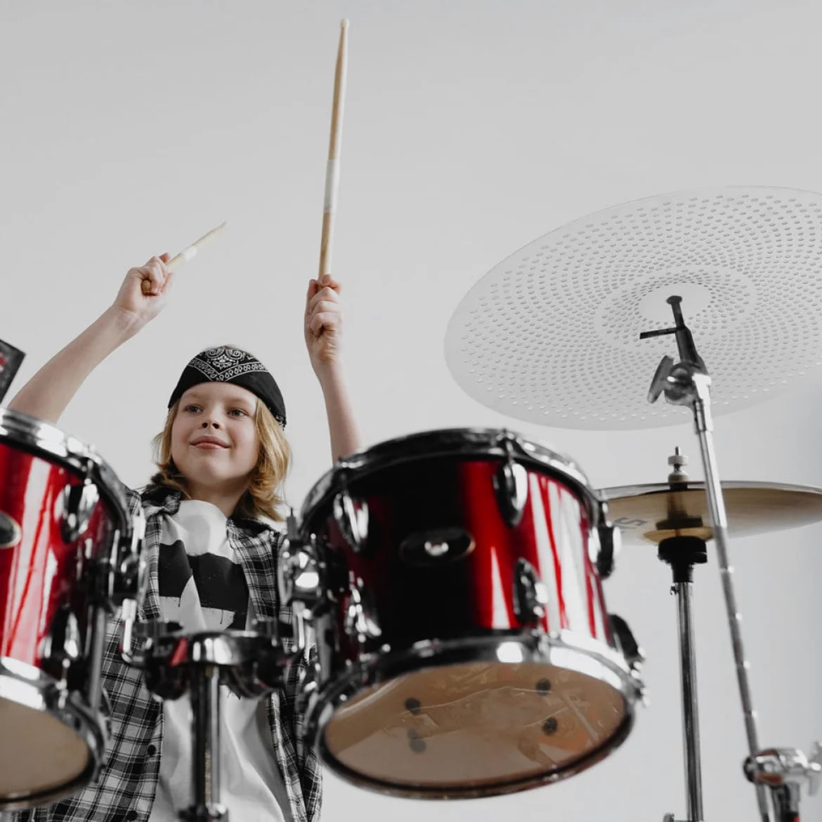 Set 2 Piatti per Batteria Silenziosi in Lega da 14 e 16 Pollici Piatti Professionali per Batteria Jazz Riduzione Rumore Accessori per Uso Domestico e Prove