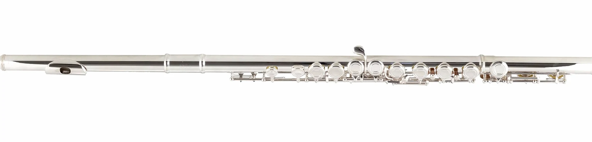 Flauto Traverso Lechgold FL-19/2U, Flauto traverso in 3 pezzi, Testa dritta | Testa curva a forma di U, Completamente argentato, Intero flauto in nickel silver, Piede in C, Chiavi chiuse, Meccanica E