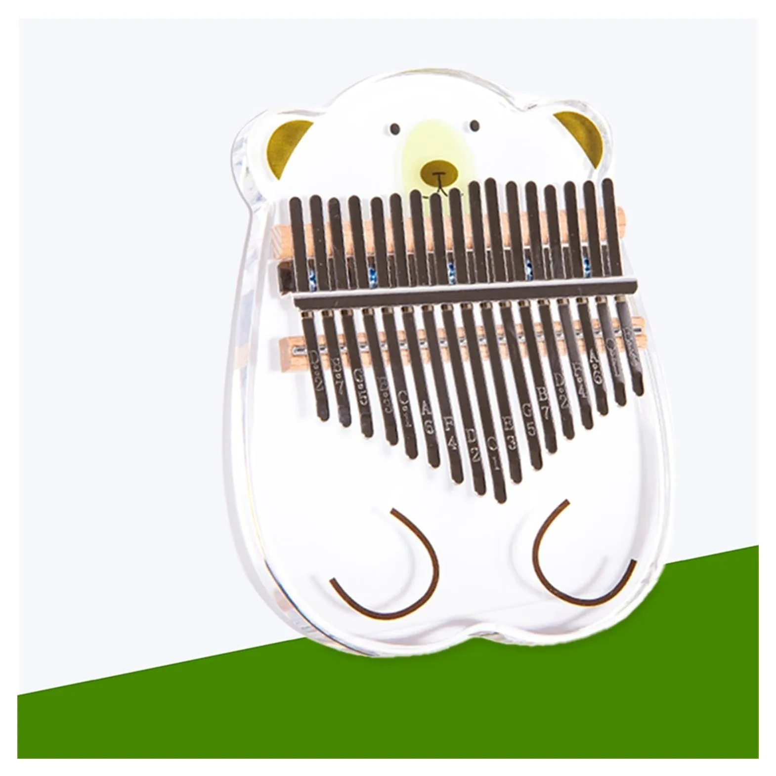 kalimba strumento Simpatico strumento musicale Kalimba vendita caldo 17 toni pollice pianoforte acrilico principianti kalimba (Color : 2)