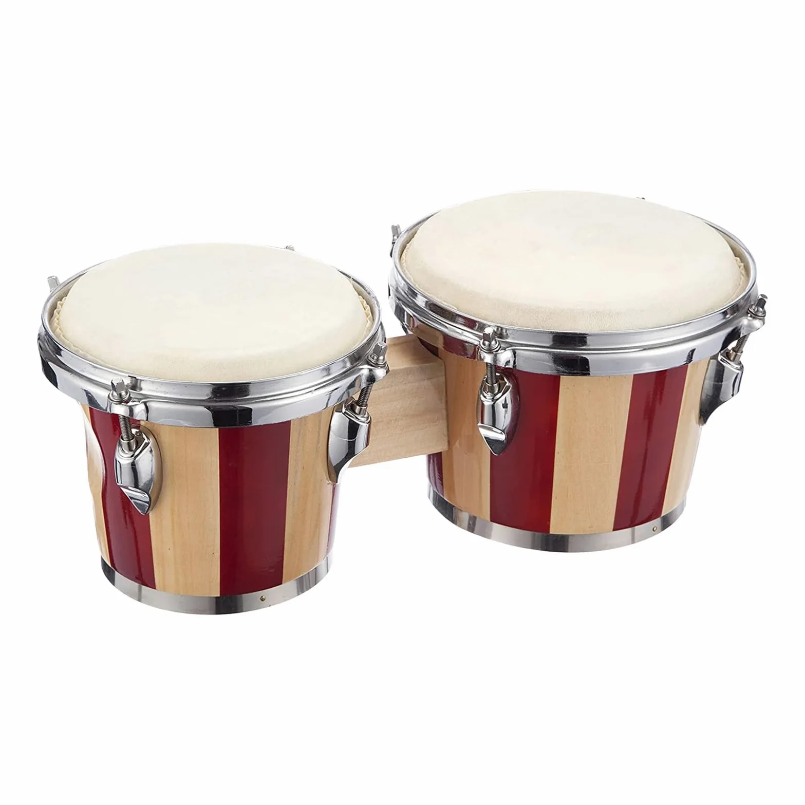 Bongo Per Bambini Strumento Percussivo Ritmico Didattico In Legno Naturale | Strumento Musicale a Percussione Adatto ai Principianti per Bambini, Ragazzi, Adulti e Principianti