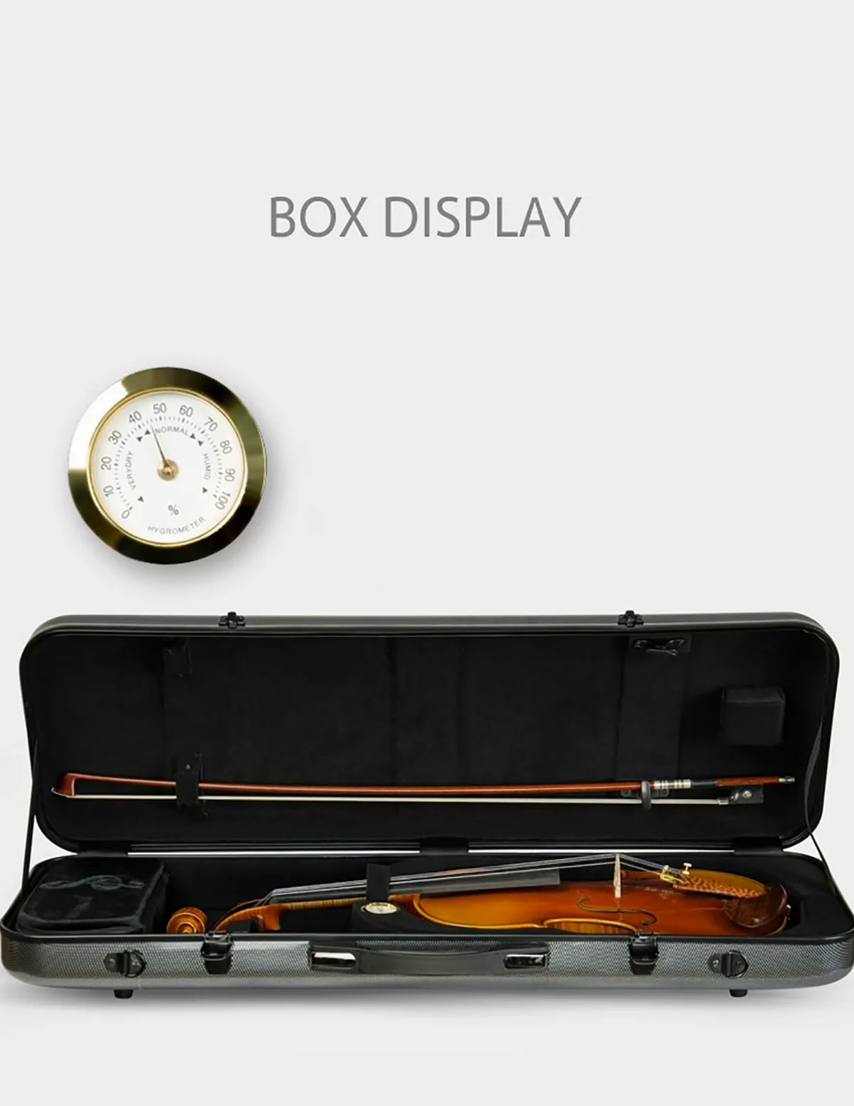 COYOUCO Custodia per Violino, Custodia Rigida per Violino 4/4 Full Size Nuova Custodia per Violino oblunga Borsa Professionale per Violino, Nero
