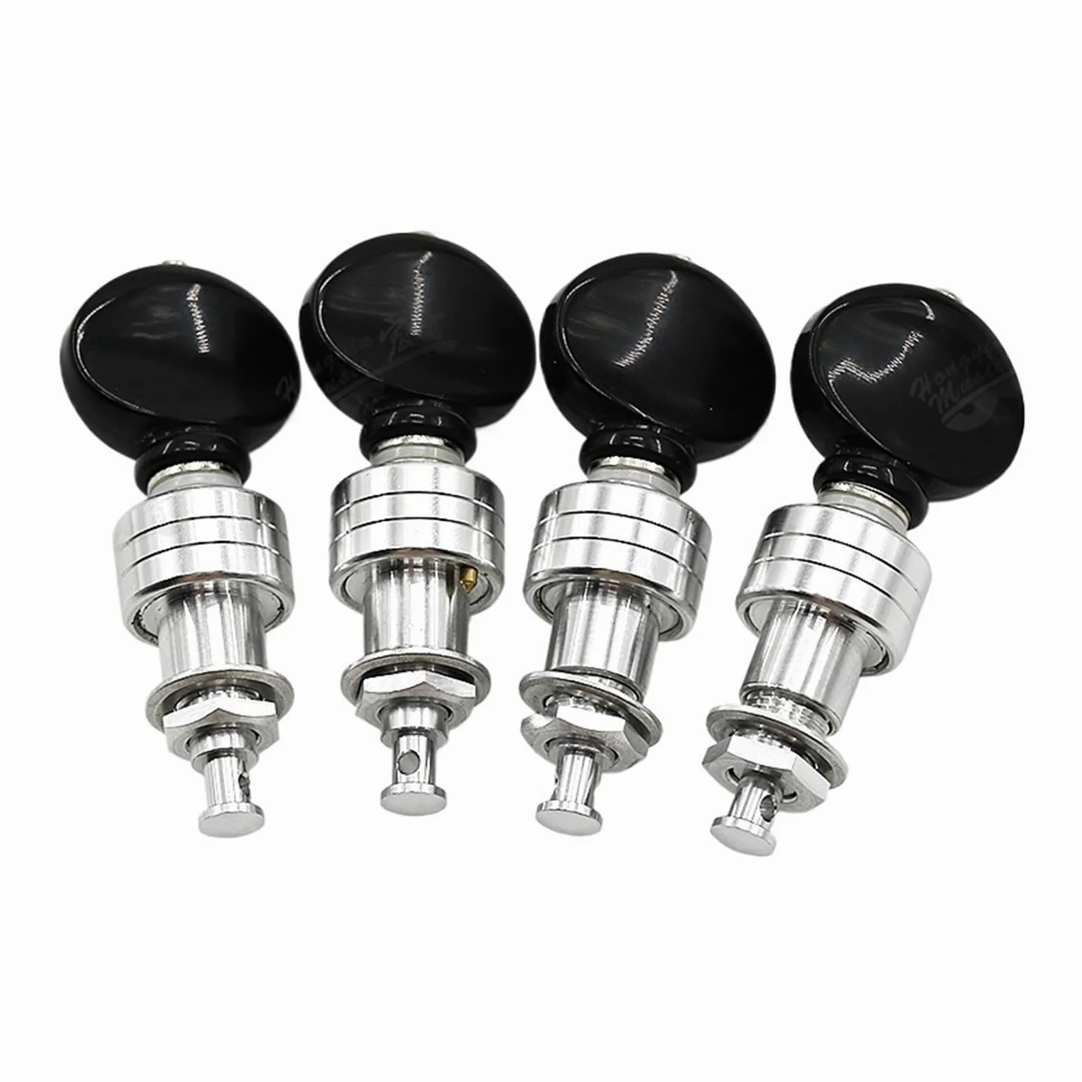 Ukulele nero e argento verticale quasi-pulsante pulsante a corda accessori strumento avvolgitore