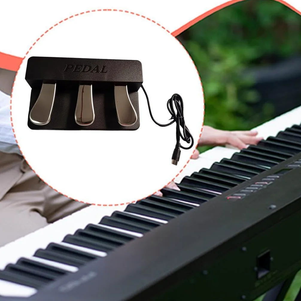 3 Unità di ricambio per pedaliera portatile professionale Accessori per strumenti musicali per pianoforti elettrici Tastiere