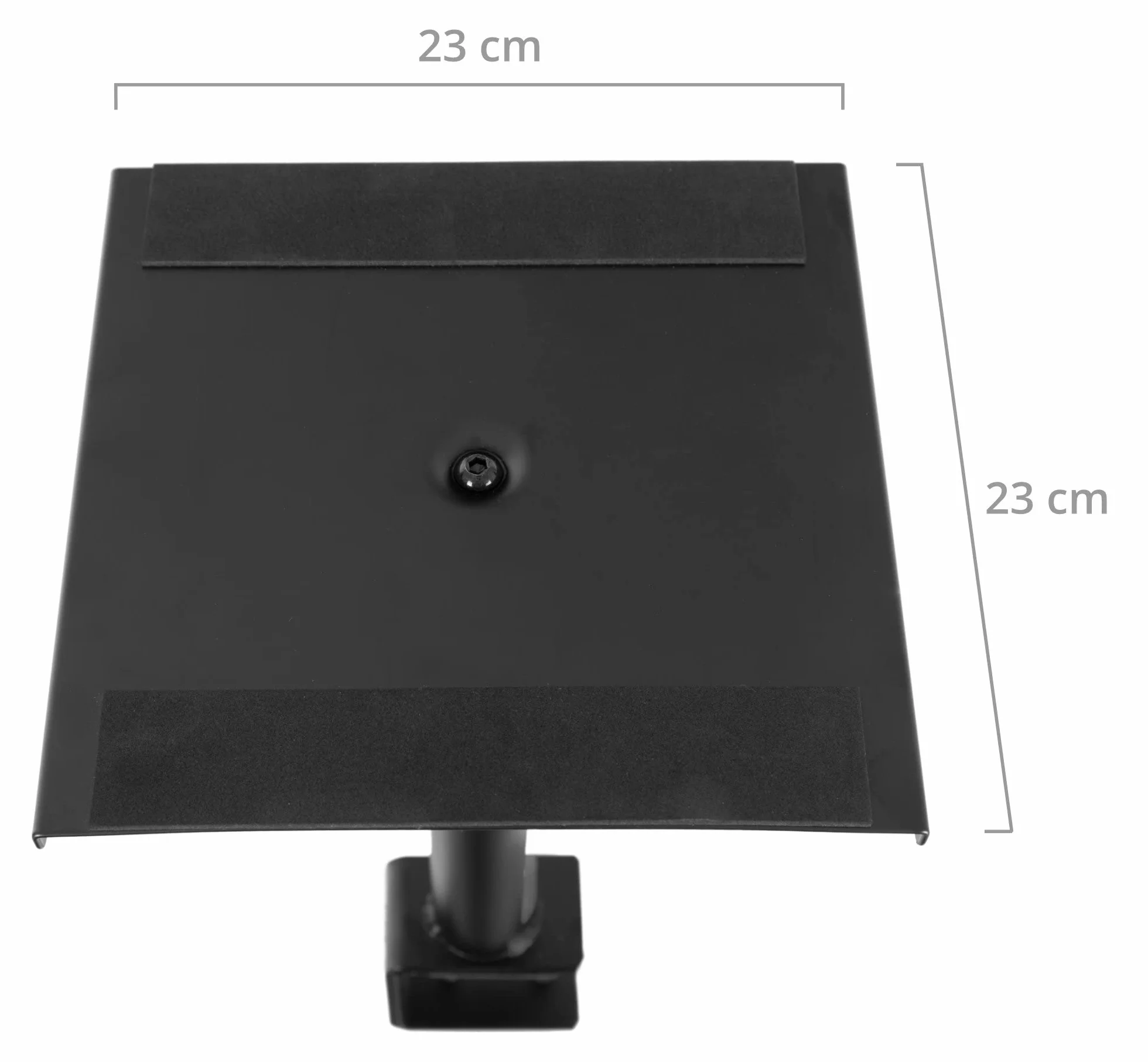 Pronomic SLS-36K BK Coppia di Supporti da Tavolo con Morsetto per Monitor da Studio - Molto Salvaspazio - Regolabile in Altezza da 24,5 cm a 41,5 cm - Piano con Fascia a Strappo - Nero