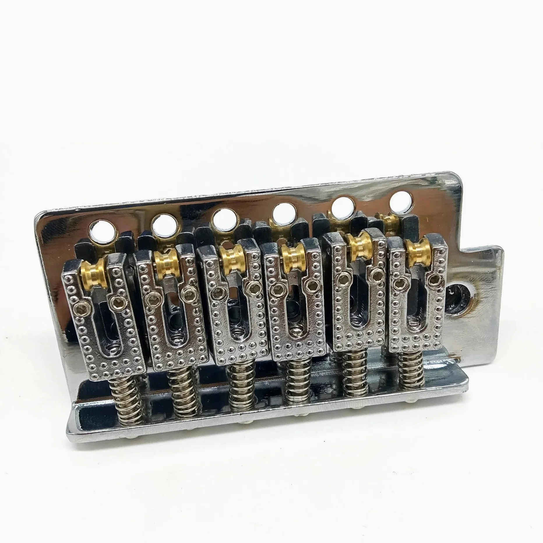 Set Ponti Per Chitarra Ponte tremolo a sella piatta a 6 corde per chitarra elettrica FD ST Ricambi e accessori Oro Argento Nero(Silver)