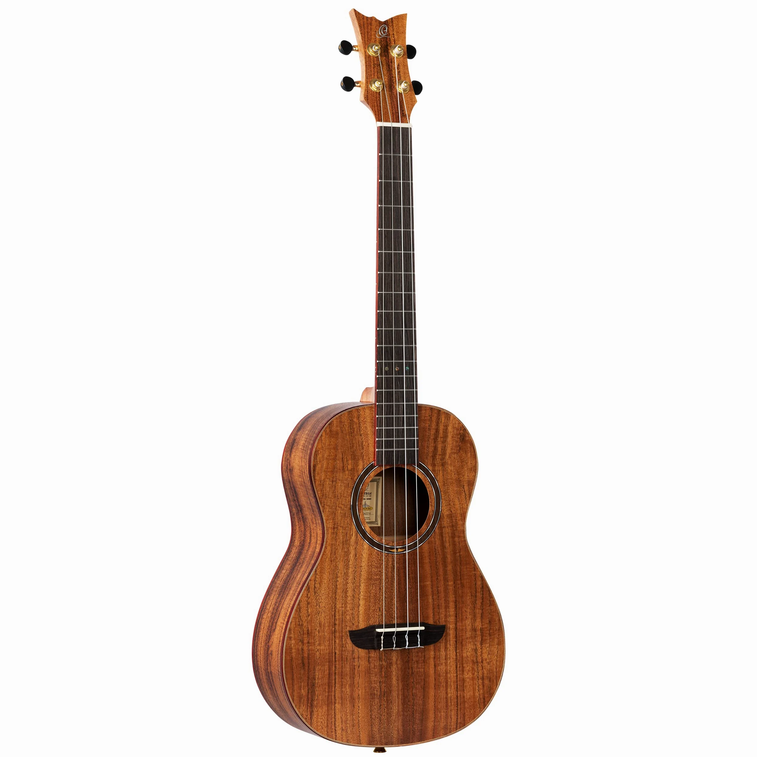 Ortega Guitars Baritone Ukulele Acustico – Timber Series – Gig Bag Inclusa – Acacia, Natural (RUACA-BA)