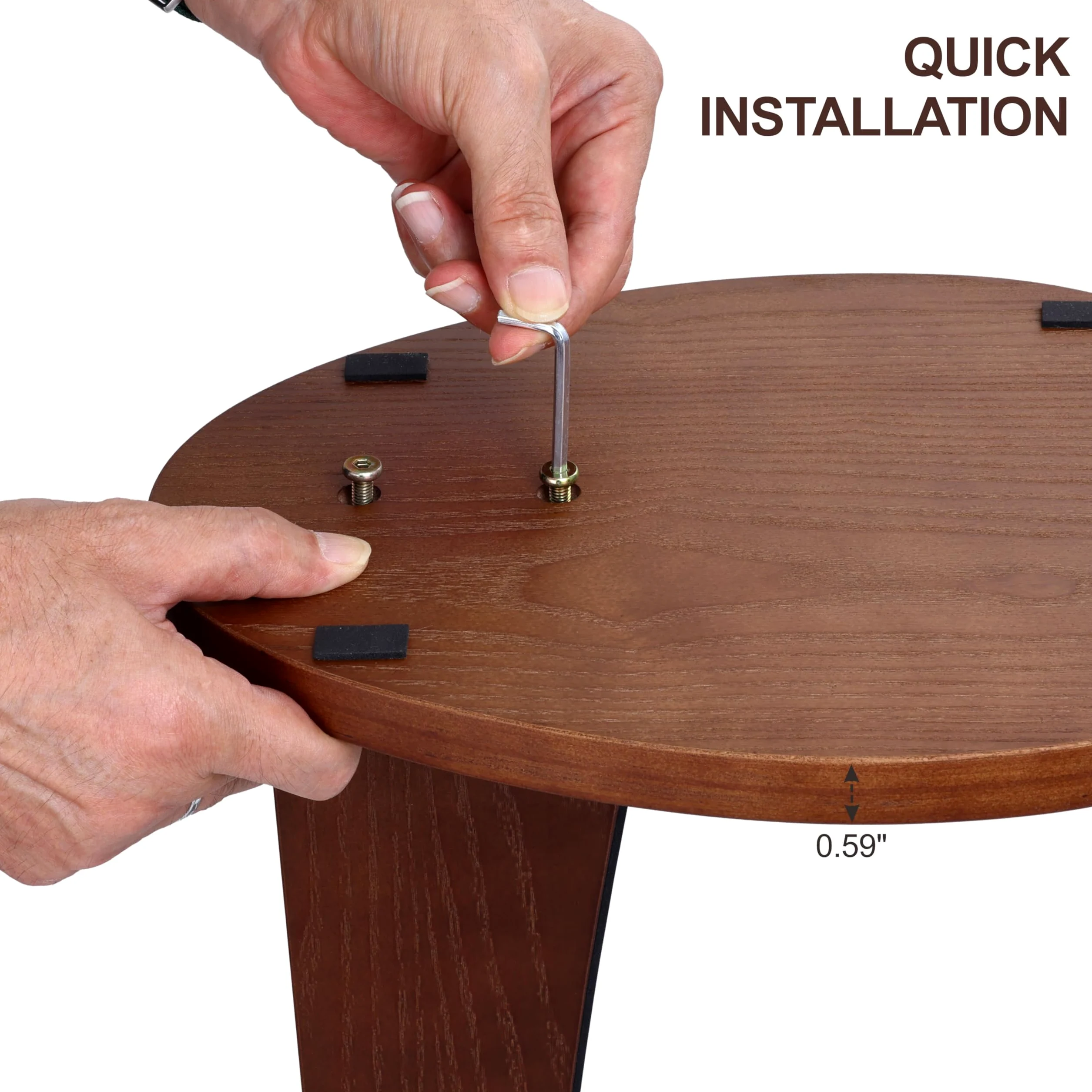 Nefelibata Supporto per chitarra in legno, realizzato a mano, in legno di frassino massiccio, design semi-curvo, ideale per chitarre acustiche, chitarre classiche, banjo, mandolini(marrone scuro)