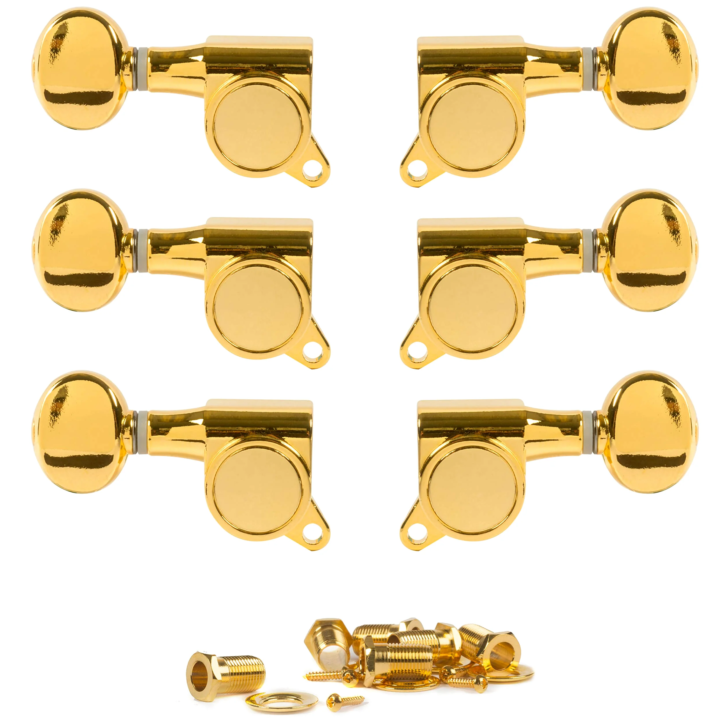 Golden Age Pomello Ovale 3+3 Accordatori, Oro, per Liuteria e Chitarre | Pomello Ovale 3+3 Accordatori, Oro, per liuteria e riparazione professionale. Qualità professionale StewMac, garanzia a vita.