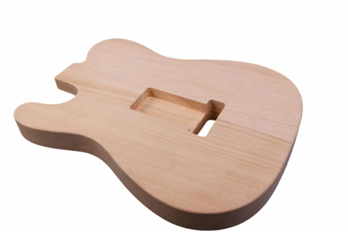 Corpo per chitarra elettrica fai da te incompiuto, in mogano, corpo vuoto per chitarra elettrica Telecaster Project SSS fori di pickup (mogano)