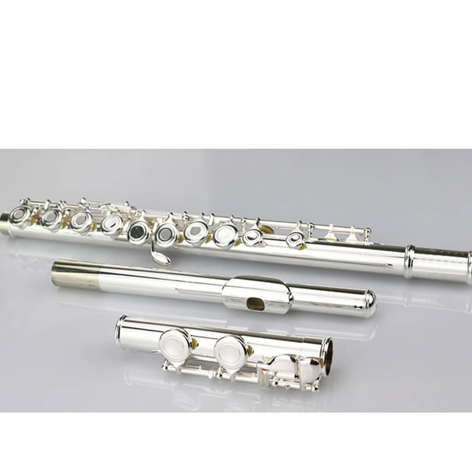 flauto traverso Flauto Aperto Placcato Argento A 16 Fori (con Chiave E) Flauto Per Principianti In Chiave C