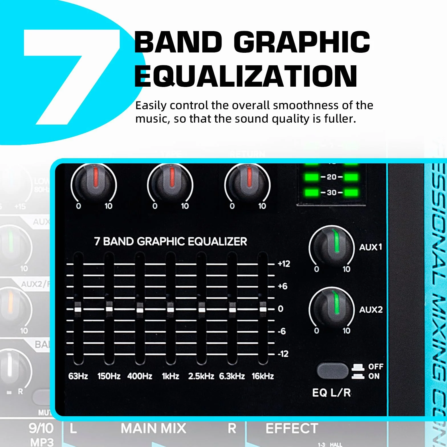 D Debra Audio Pro Mixer di registrazione portatile Audio con USB 99 Effetti digitali DSP per DJ Mixer Console Studio di registrazione karaoke (DP-10)