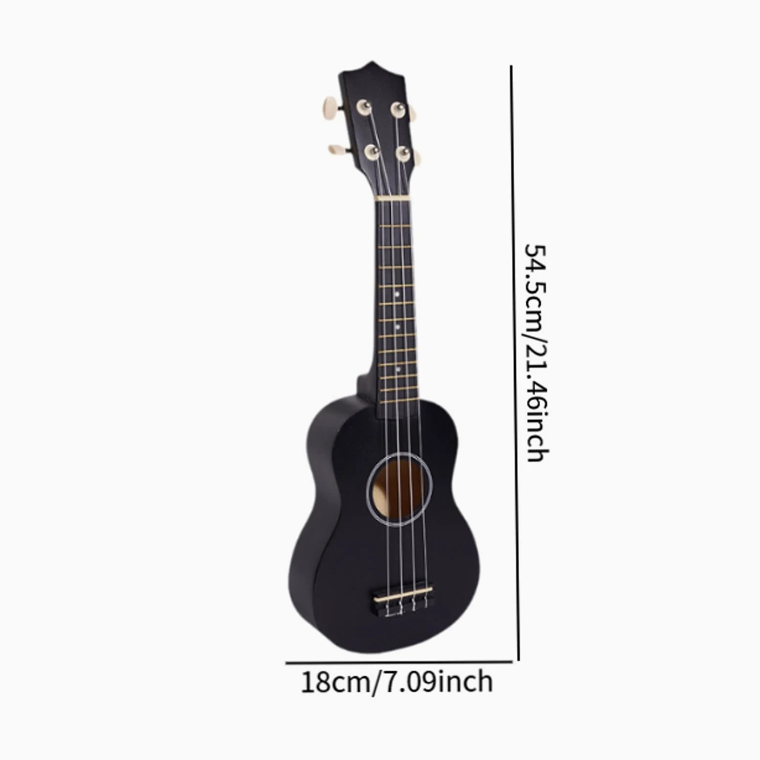Ukulele Professionale per Bambini a 4 Corde, Mini Ukulele per Bambini - Chitarra Da 21 Pollici per Bambini Dai 3 Anni in Su, Nero
