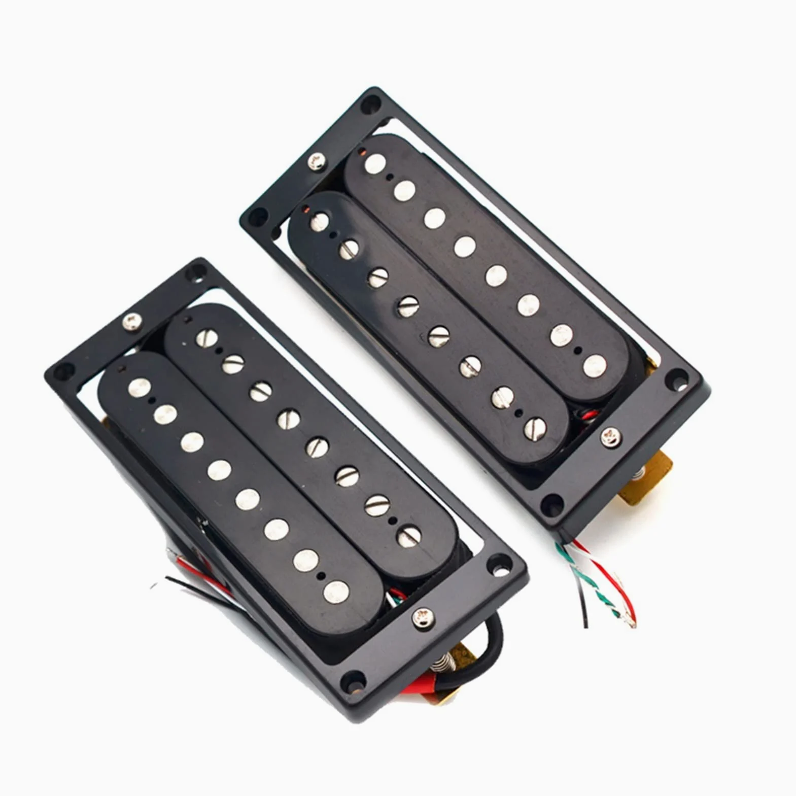 Doppia Bobina 8 Corda Per Chitarra Elettrica Pickup Pickup Nero Per Gibson Pickup chitarra elettrica (Color : Neck and Bridge)
