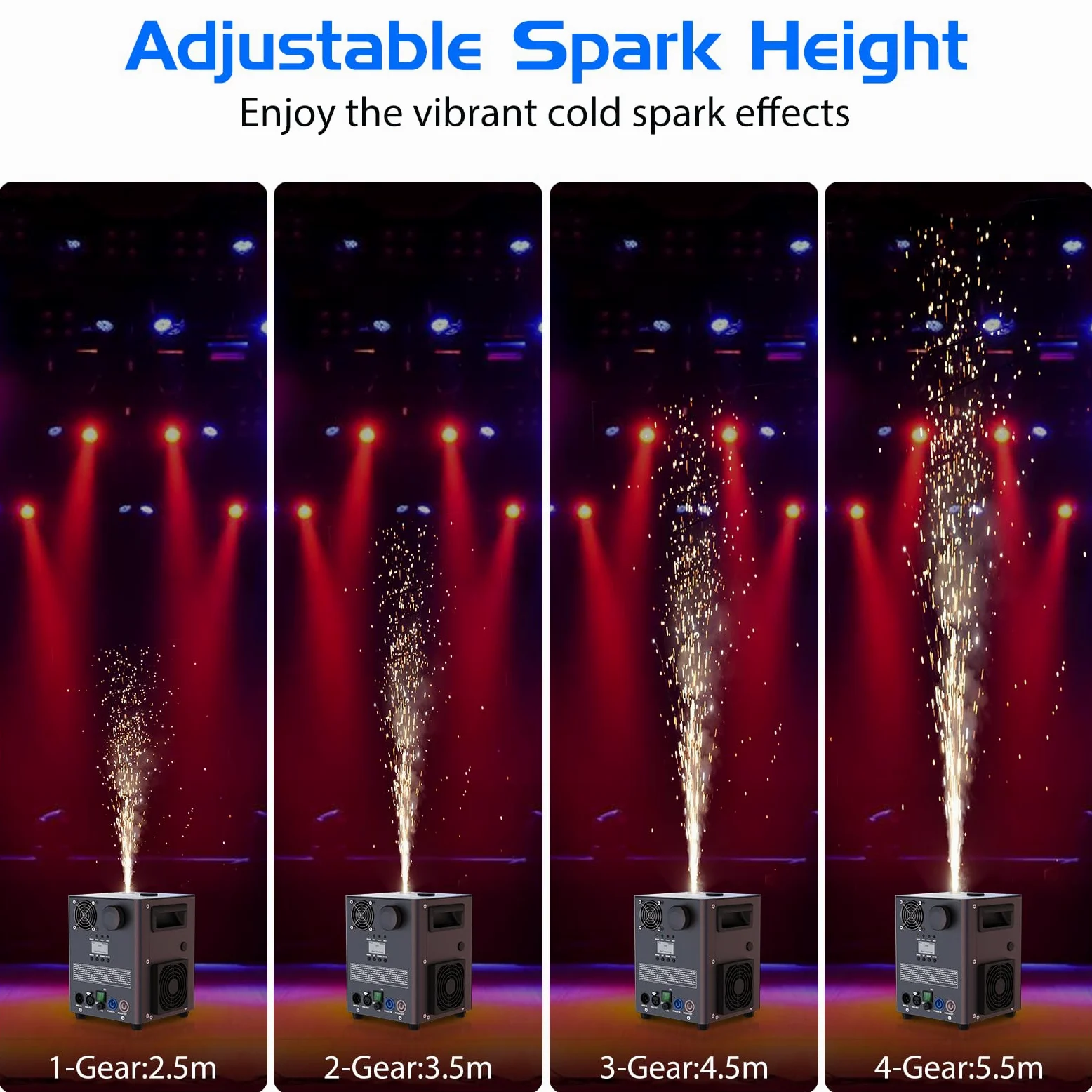 Pirotecnici Macchine DMX Cold Spark Macchina con Riscaldamento a Resistenza per feste, Natale, DJ, matrimoni, eventi sportivi