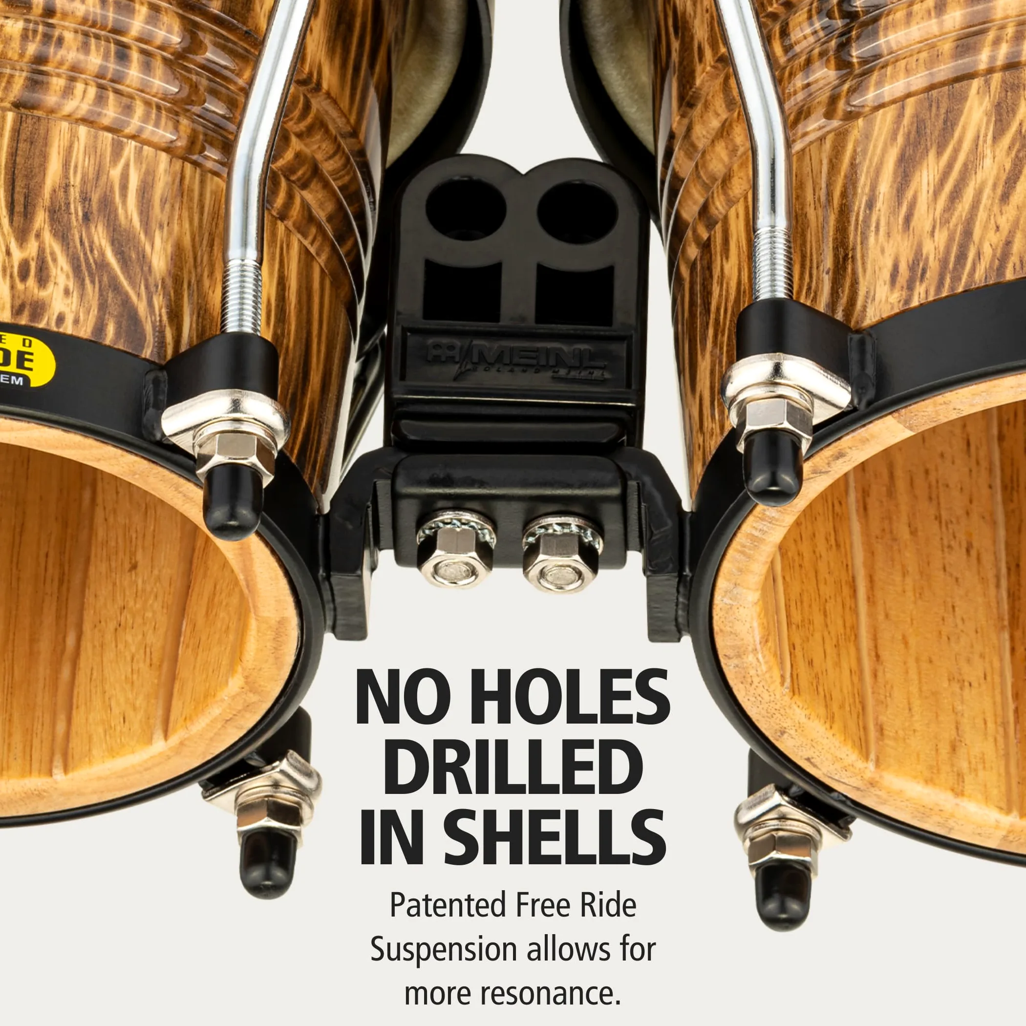 Meinl FreeRide Des. Bongos FWB190LB, 6 3/4"+8", Leopard Burl #LB - Bongo