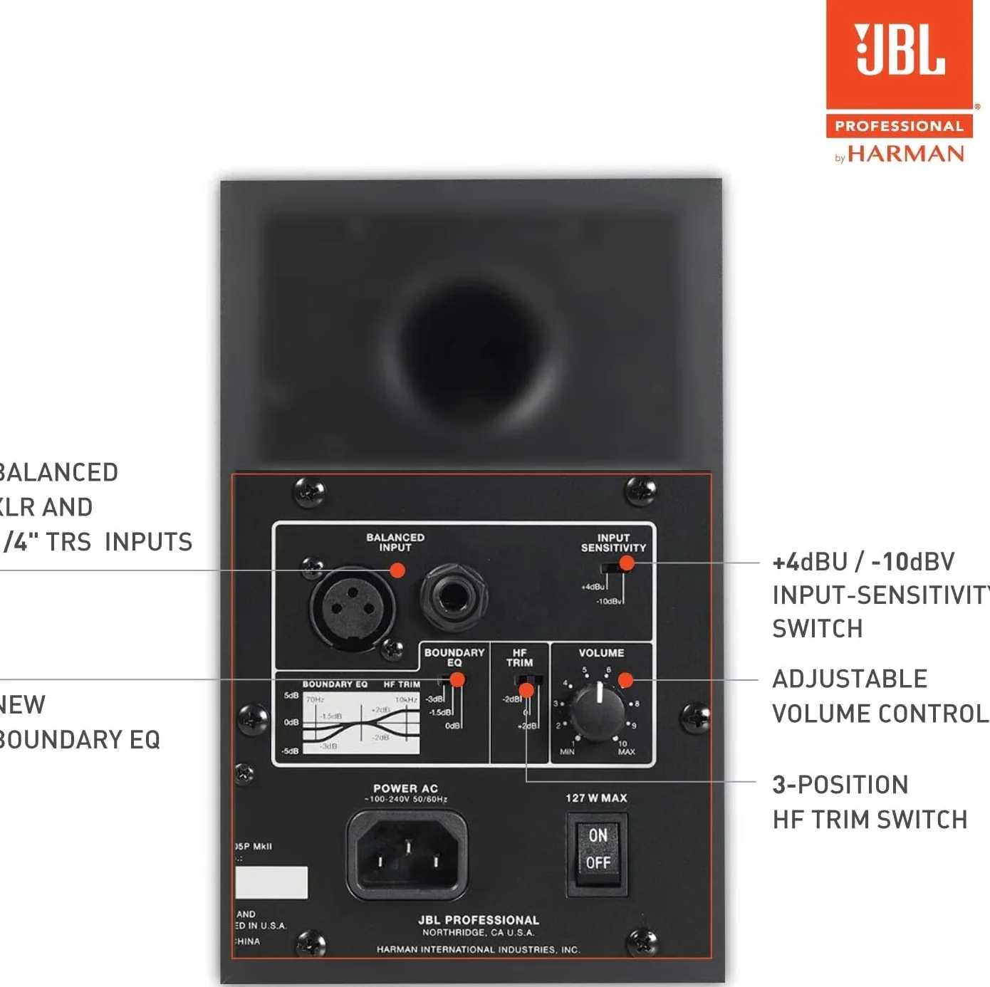 JBL Professional 305P MkII - Monitor da studio a 2 vie da 5" (305PMKII) (coppia)