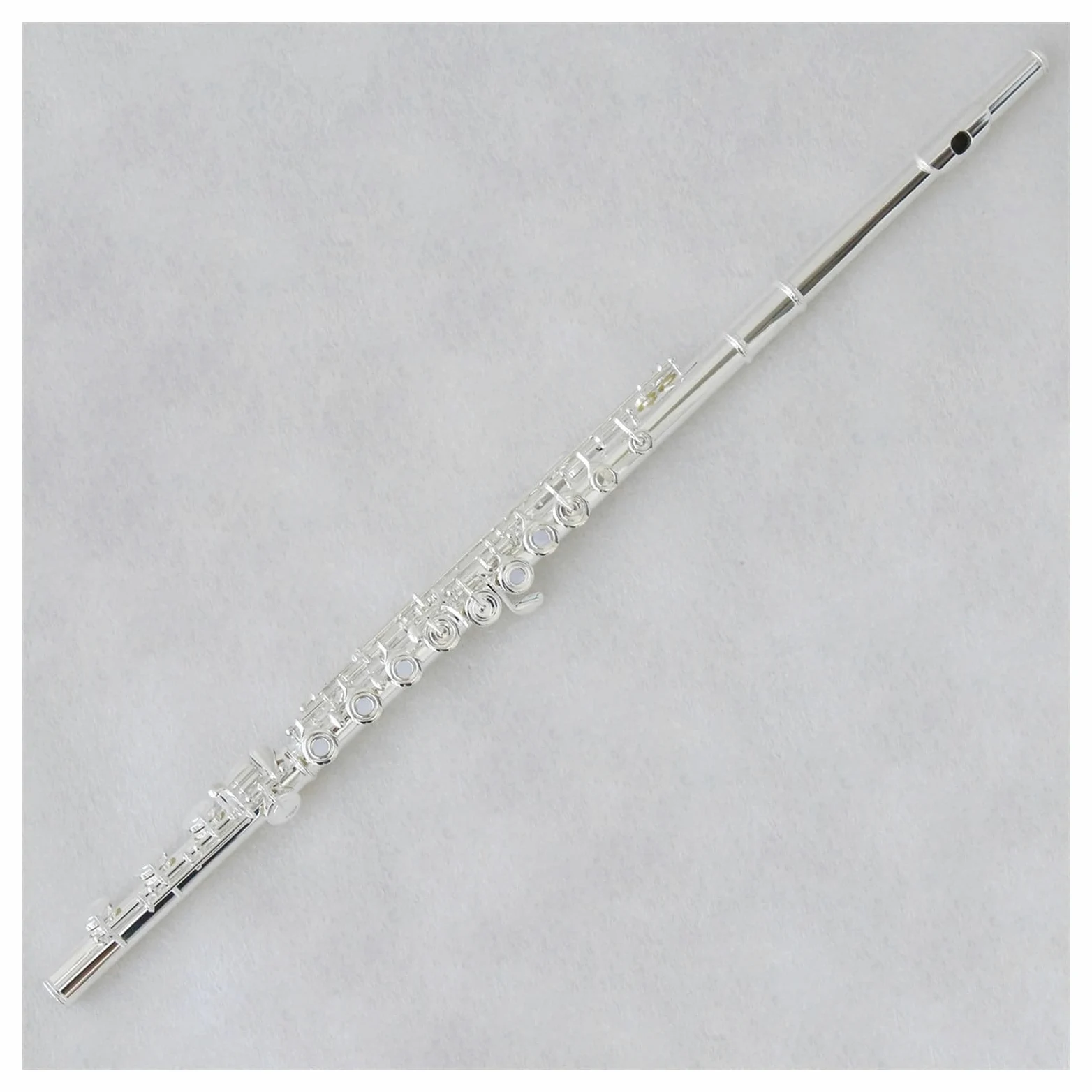 B-piede Anello Chiave Offset G Flauto Strumento Professionale Flauto Traverso Placcato Argento Con Custodia Flauto Traverso Kit