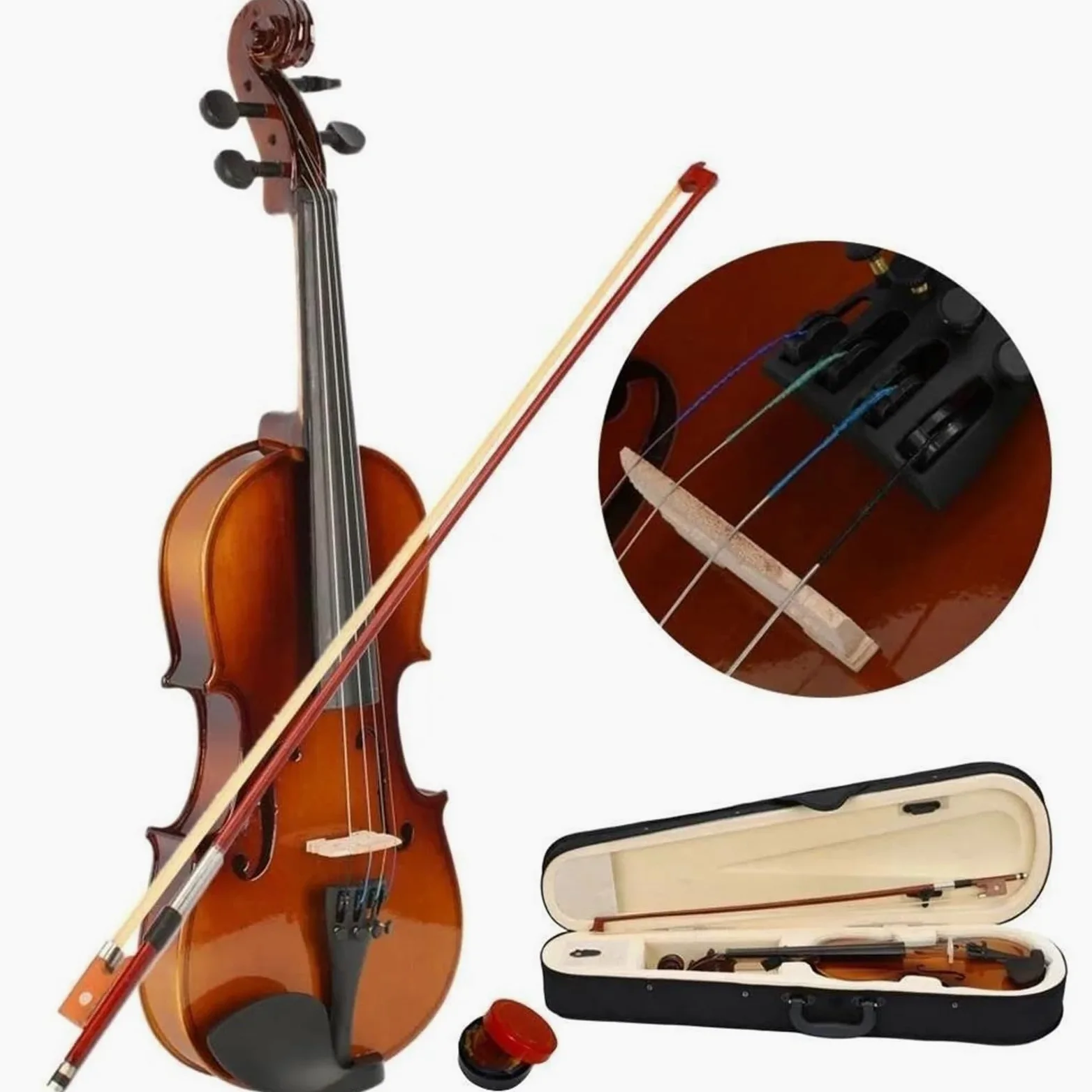 Violini Professionali Set Di Violino Per Principianti Con Custodia Rigida Piccola