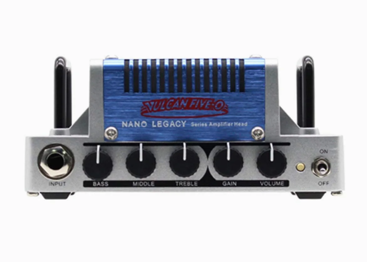 Hotone Amplificatore per Chitarra ad Alto Guadagno Testa 5 Watt Amplificatore di Classe AB con CAB SIM Telefoni/Uscita di Linea Vulcan Five-O