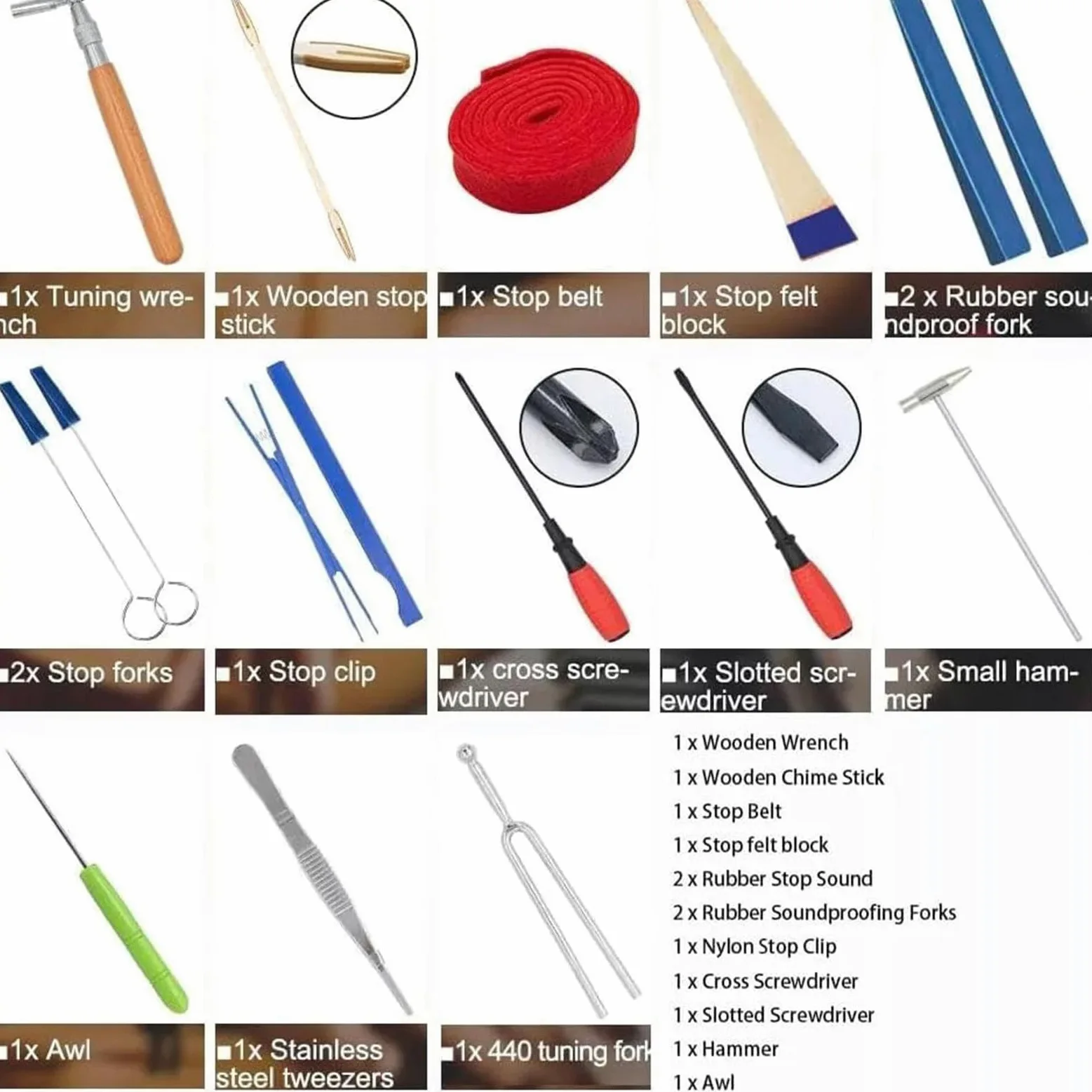 per accordatura per pianoforte, accordatore per pianoforte Kit di | per chiave inglese, kit di strume