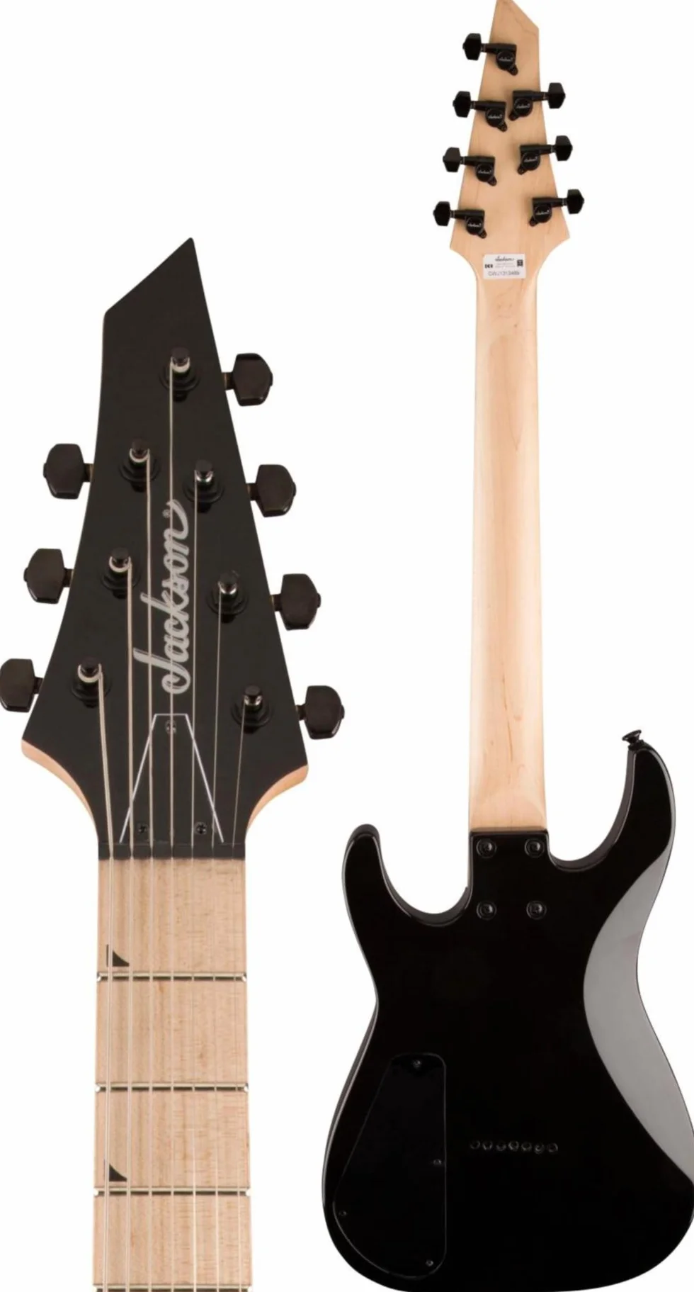 Jackson Edizione Speciale JS22-7 DKA-M Dinky Chitarra Elettrica 7 Corde, Humbucker ad Alto Output, 24 Tasti, Ponte Hard-Tail, Nero Lucido