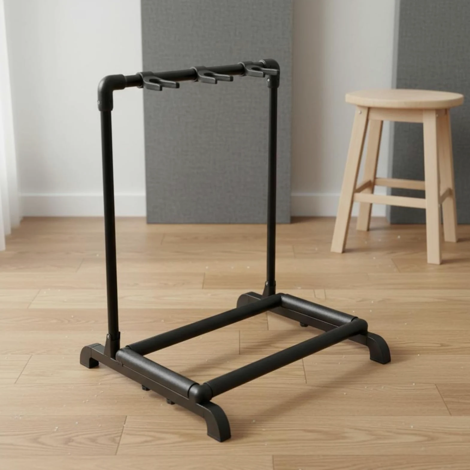 Musicale Pieghevole Supporto Strumenti Chitarra Basso Rastrelliera Portatile Richiudibile Base Robusta Contatti Protetti Materiale Metallo Plastica