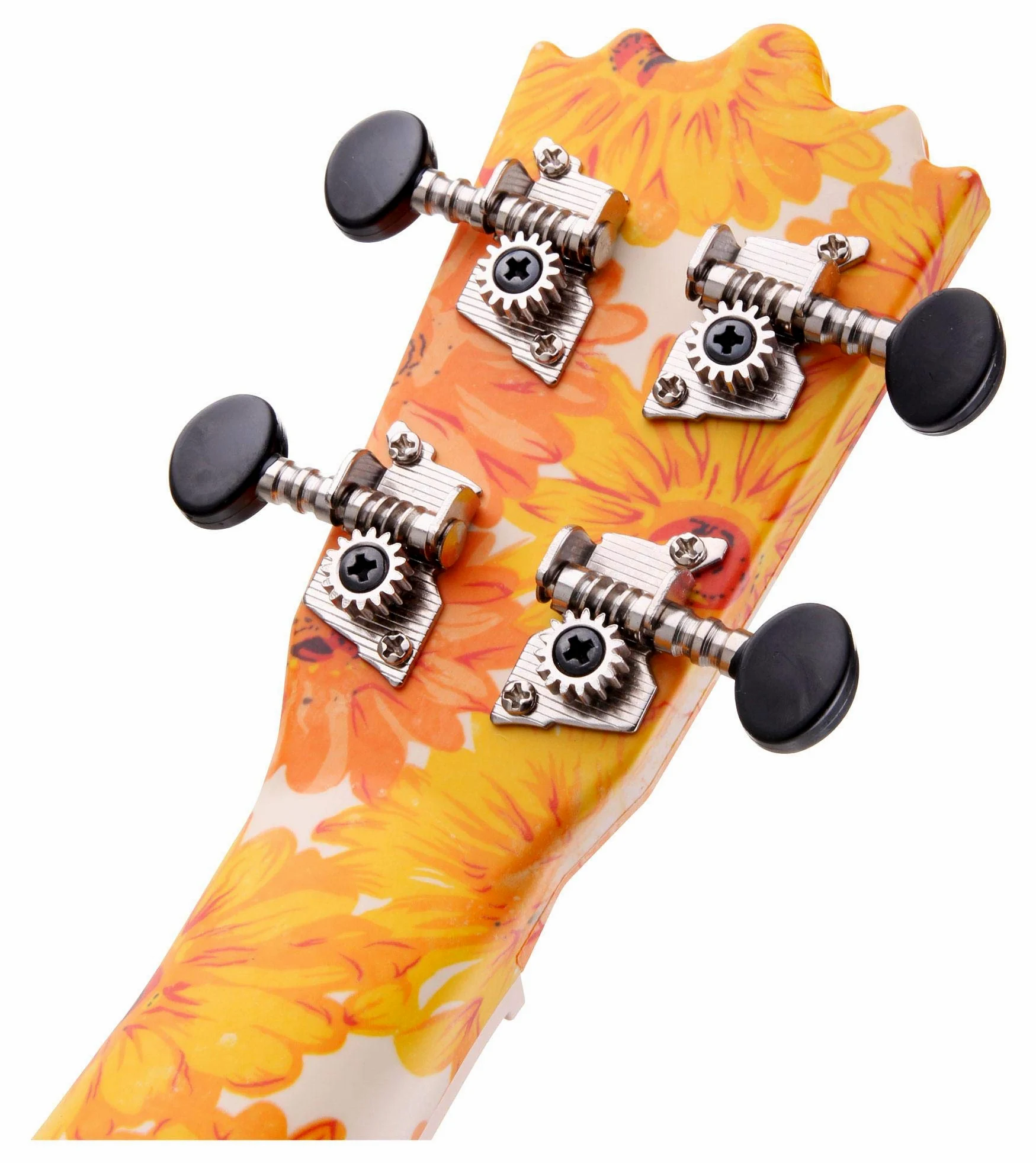 Classic Cantabile BeachBuddy Beachflower Set Ukulele incl. Accordatore | Classic Cantabile Sopran Ukulele, Resiste a umidità e sbalzi di temperatura, Scala sopranino, 12 tasti, Design originale