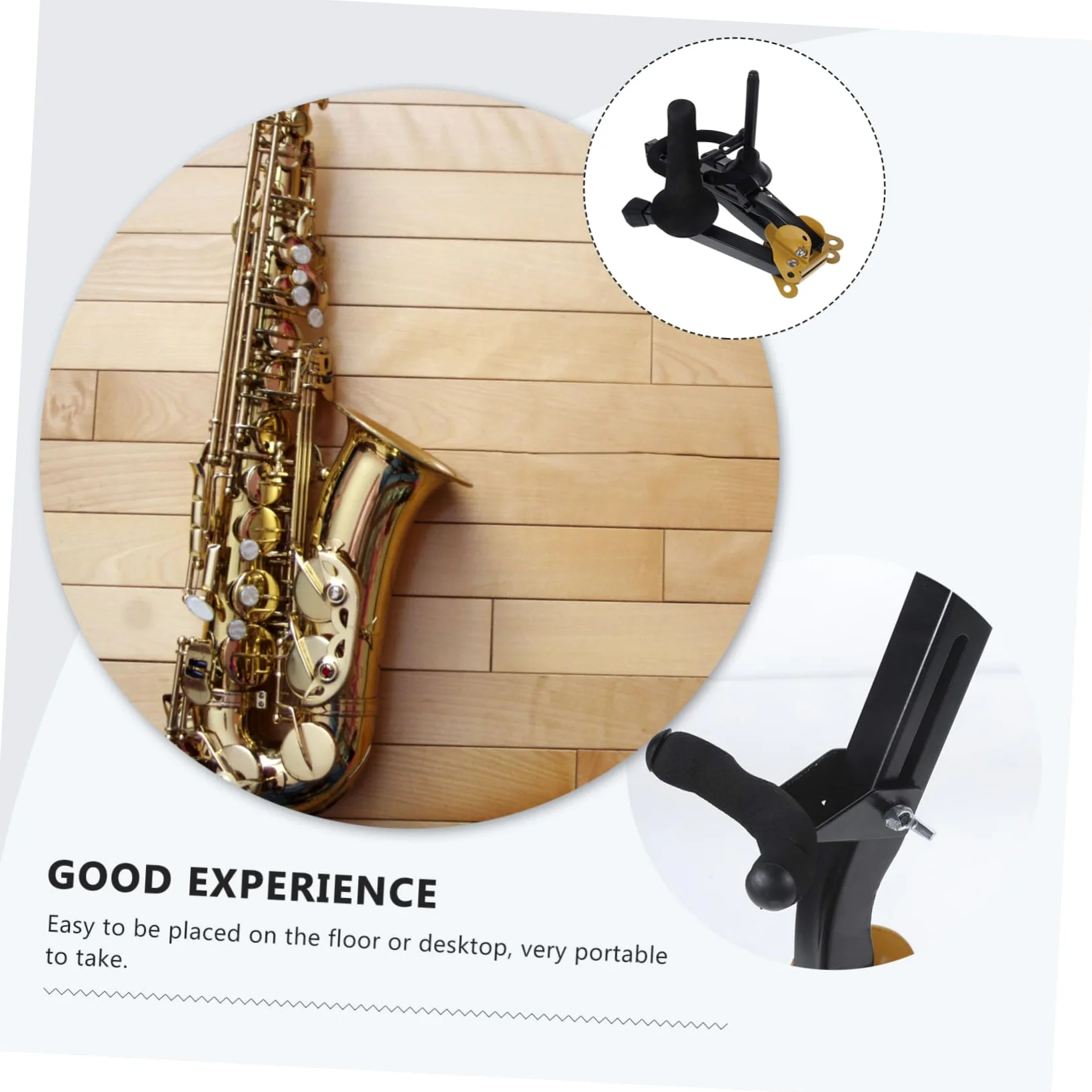 Supporto Pieghevole per Sassofono Tenore e Contralto Porta Sax Stabile e Leggero con Rack Multifunzionale per Clarinetto e Flauto Accessorio Strumento Musicale Portatile