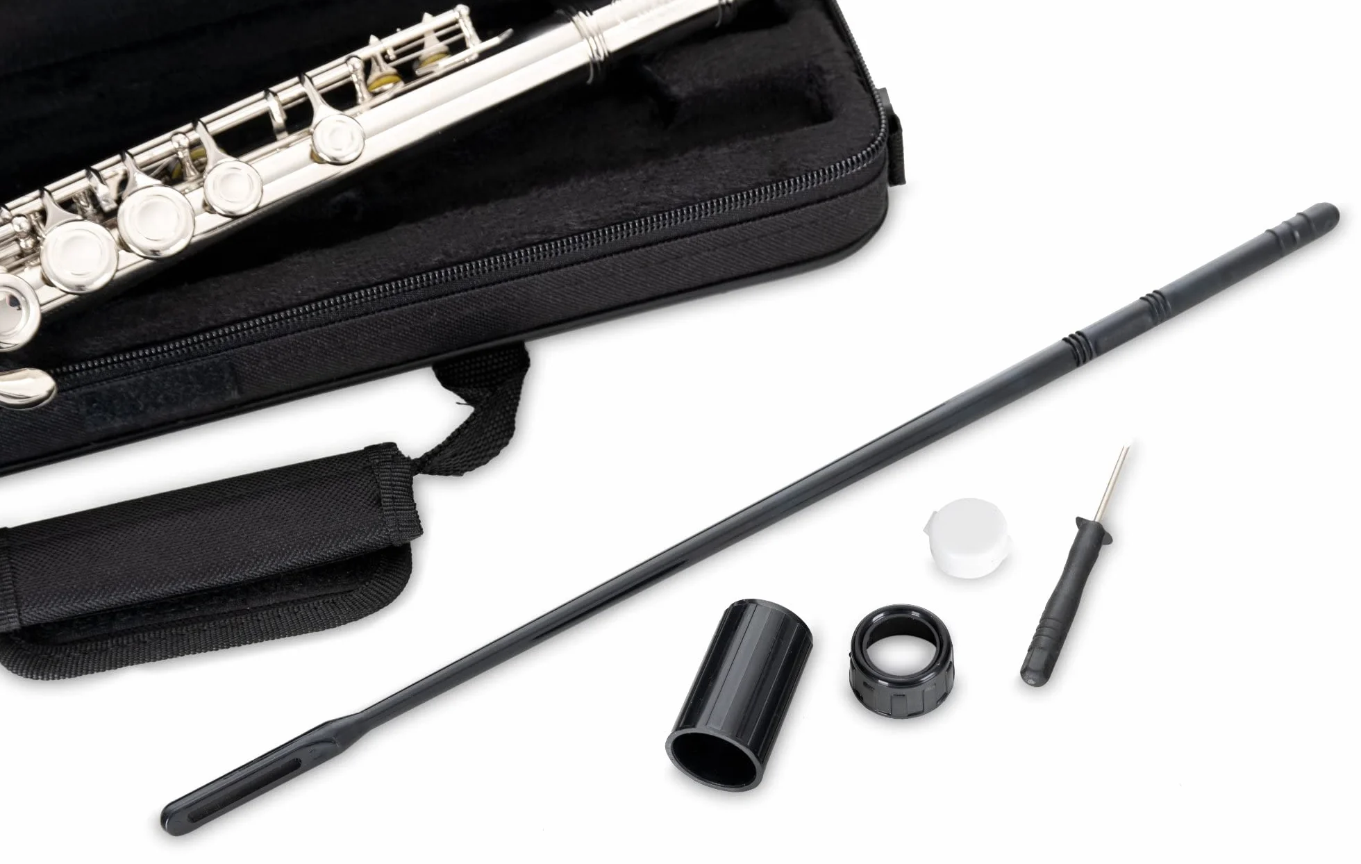 Classic Cantabile FL-100 Flauto Traverso Nichelato Set, Chiavi chiuse | Ottimo strumento per principianti, Completamente in nichelato (testa, corpo e meccanica), Meccanica E fluida, Suono caldo
