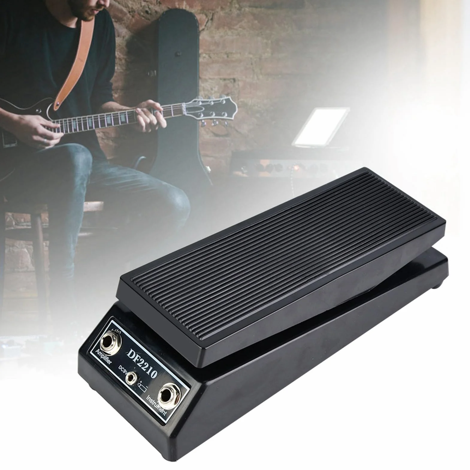 Wah Pedale Chitarra Chitarra Wah Pedale Wah Effetto Pedale con Effetto Wah Classico e Pulsante On/Off Controllato a Piede per Band DJ e Chitarristi