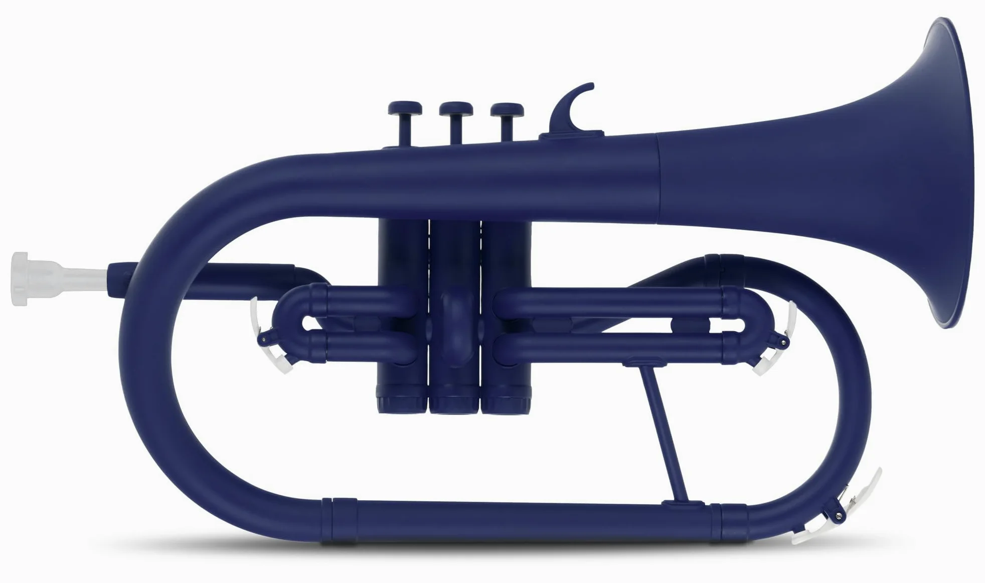 Classic Cantabile MardiBrass Flicorno in plastica ABS - Valvole Perinet - 600g leggero - Foratura: 11,5 mm - incl. bocchino e custodia - opaco blu