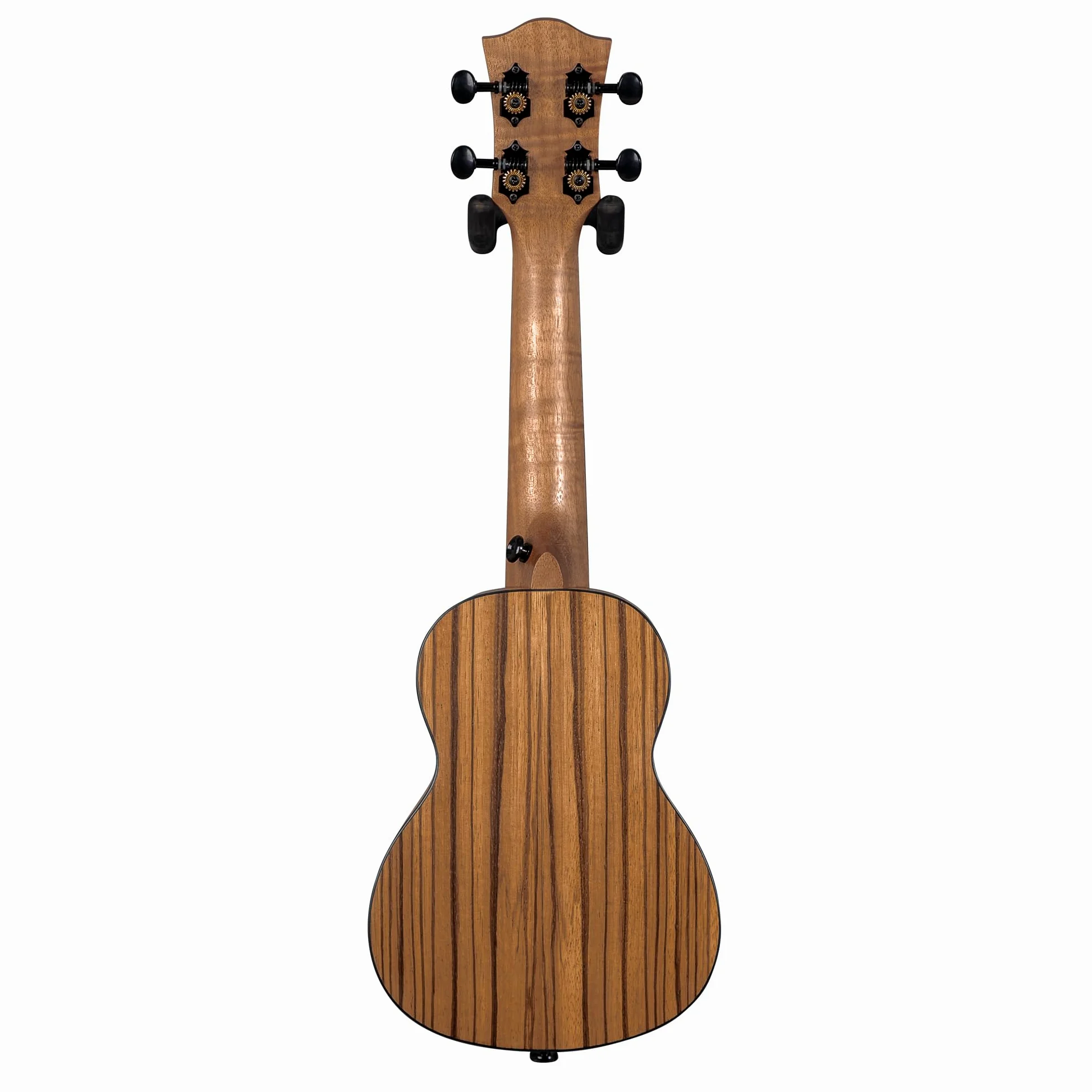 CASCHA Ukulele Zebra Wood – Legno di zebra di alta qualità, suono caldo, manico Okoume, tastiera in noce, finitura opaca, corde in carbonio, con custodia per il trasporto, soprano