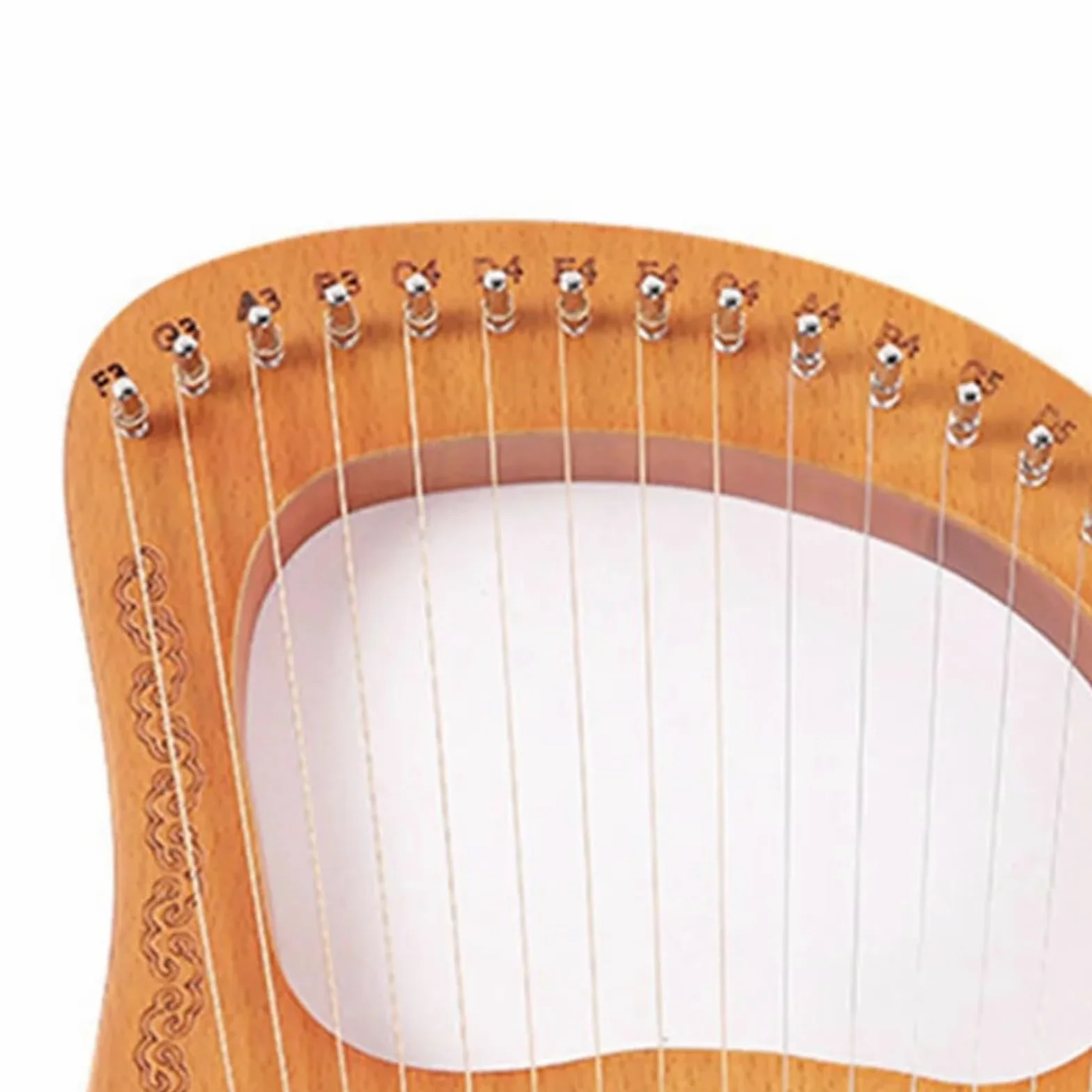 Arpa a Lira 16 Corde Pianoforte a Dito in Mogano con Strumento di accordatura for Principianti Regalo Strumenti Musicali Modello Panda in Legno Arpa a Lira per Adulti