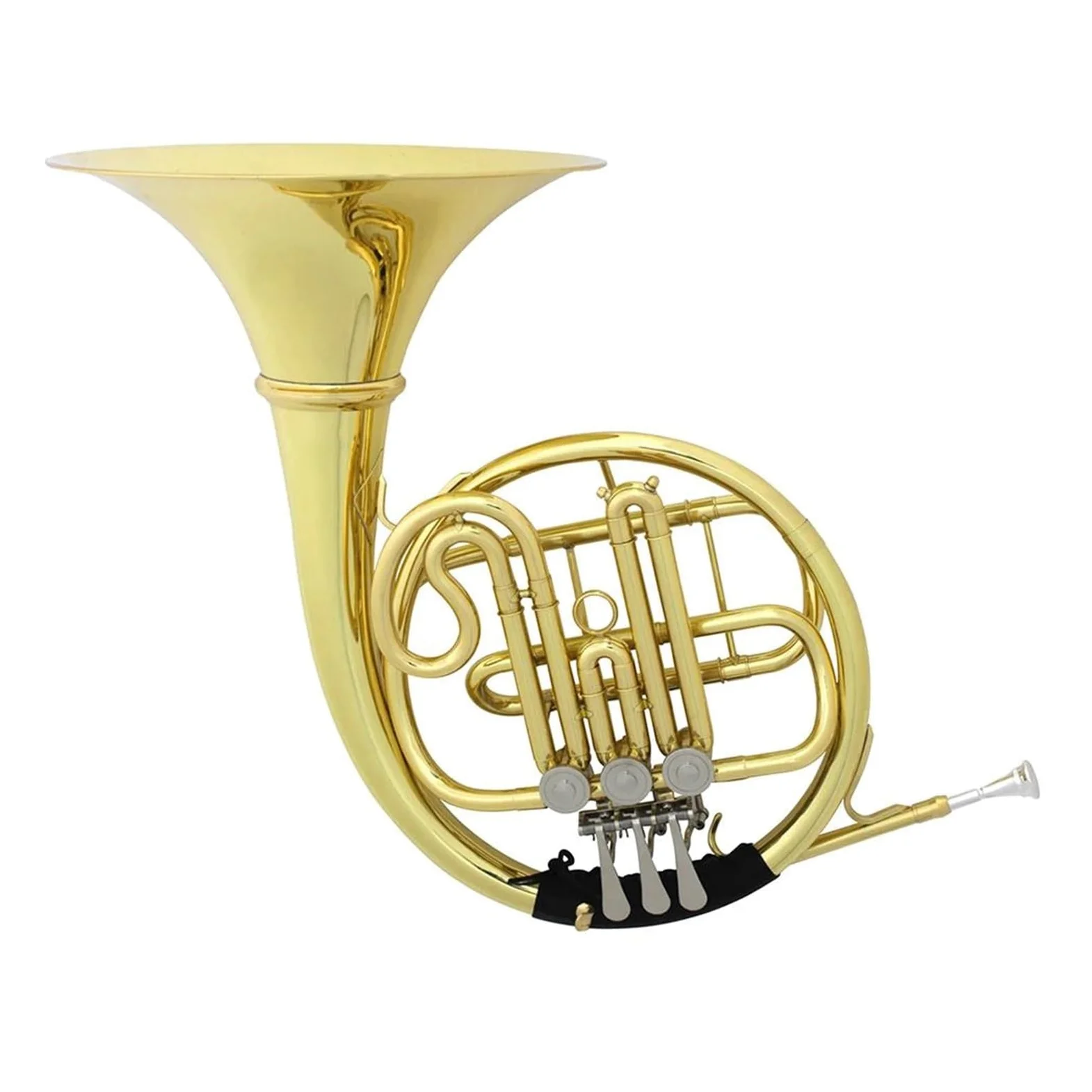 Corno Francese Strumento In Ottone Per Corno Francese In Fa Sib A 3 Tasti Dorato Con Scatola E Spazzola Accessori Per Strumenti