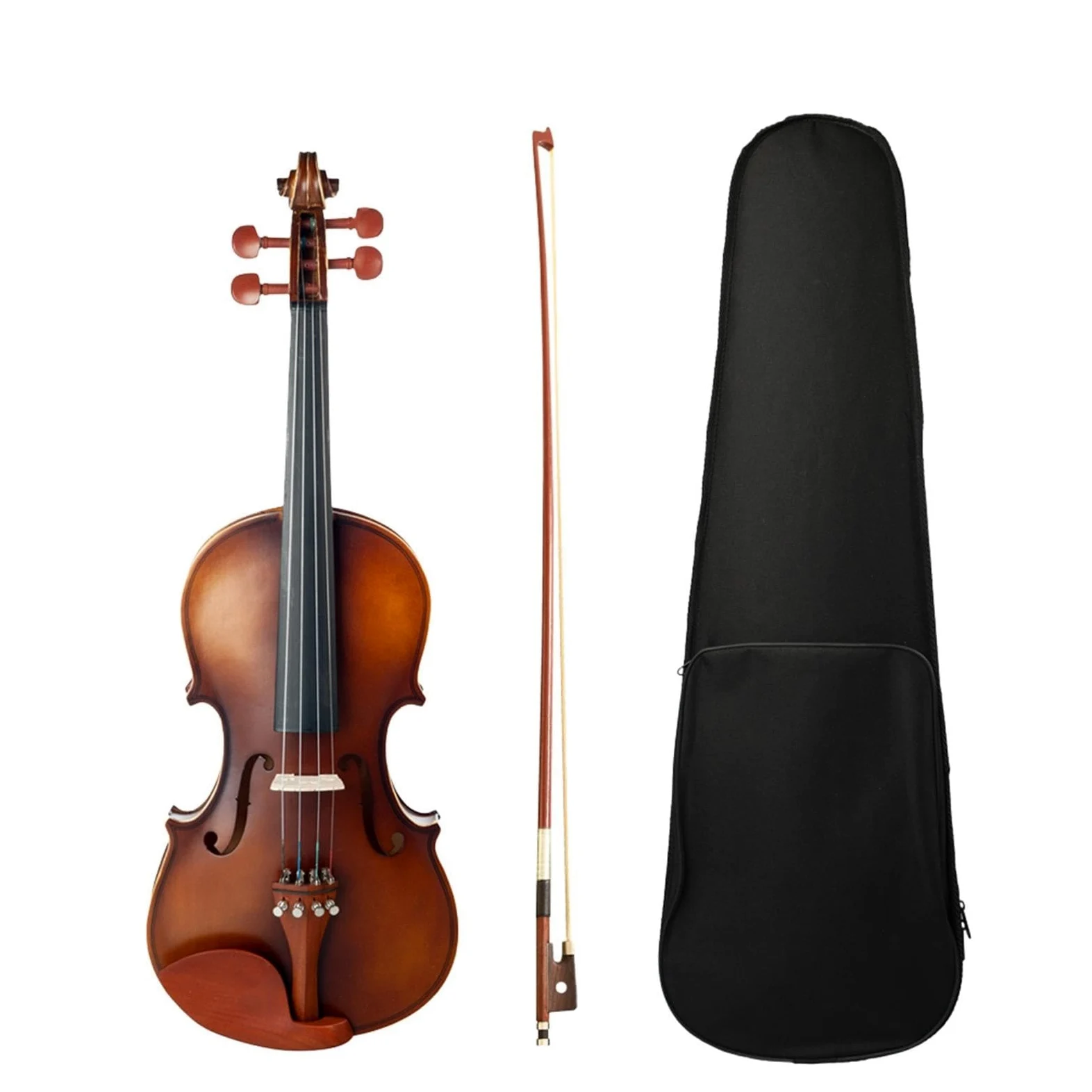 Violini Set Violino Acustico Quattro/4 Violino per Principianti con Custodia Rigida