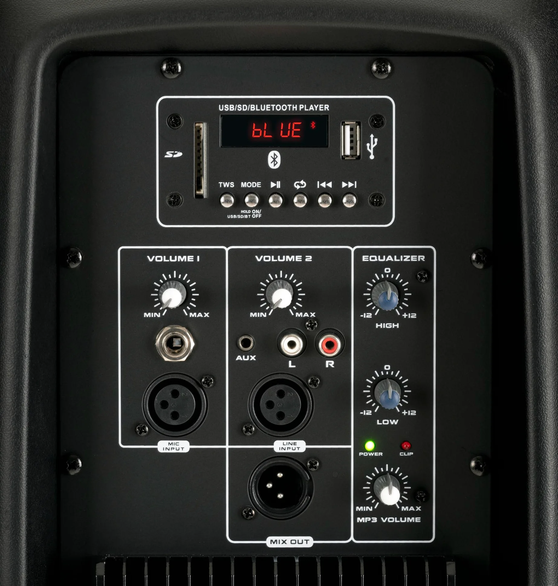 Pronomic 118S-212A Impianto PA Attivo - set PA attivo con 1 subwoofer da 18" e 2 satelliti da 12" - 600 watt potenza totale (RMS) - inclusi supporti per casse e cavi da 10m