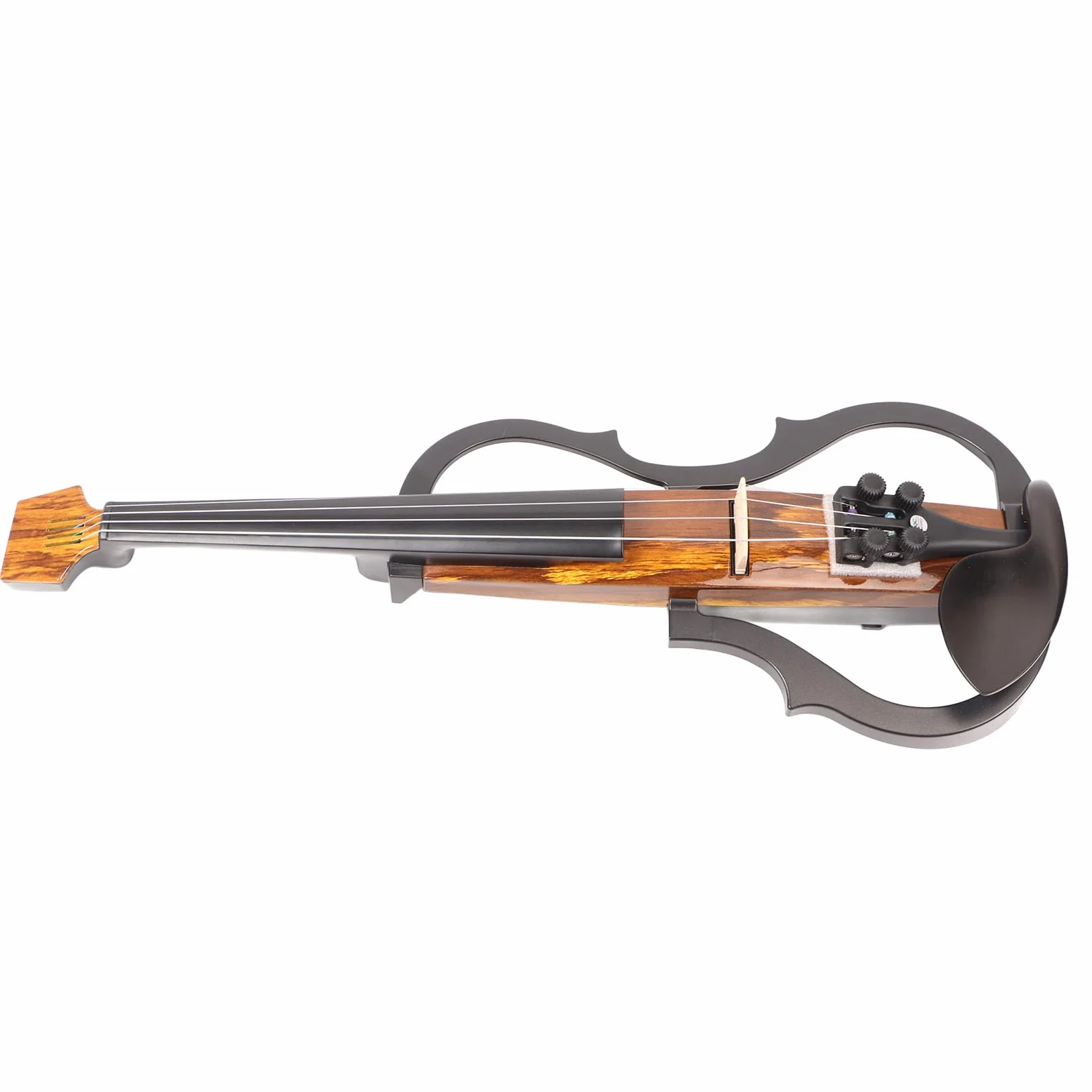 Violino Elettrico Violo Elettrico Silenzioso per le Prestazioni dei Principianti in Fibra di Legno di Colore in Legno di Colore Scuro