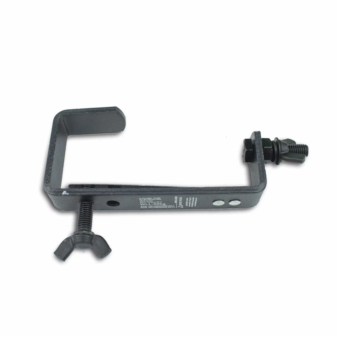 Ganci da teatro, 50 kg, set CC-50 (5 pezzi), gancio di montaggio stabile con labbro di protezione fino a 50 kg, Nero